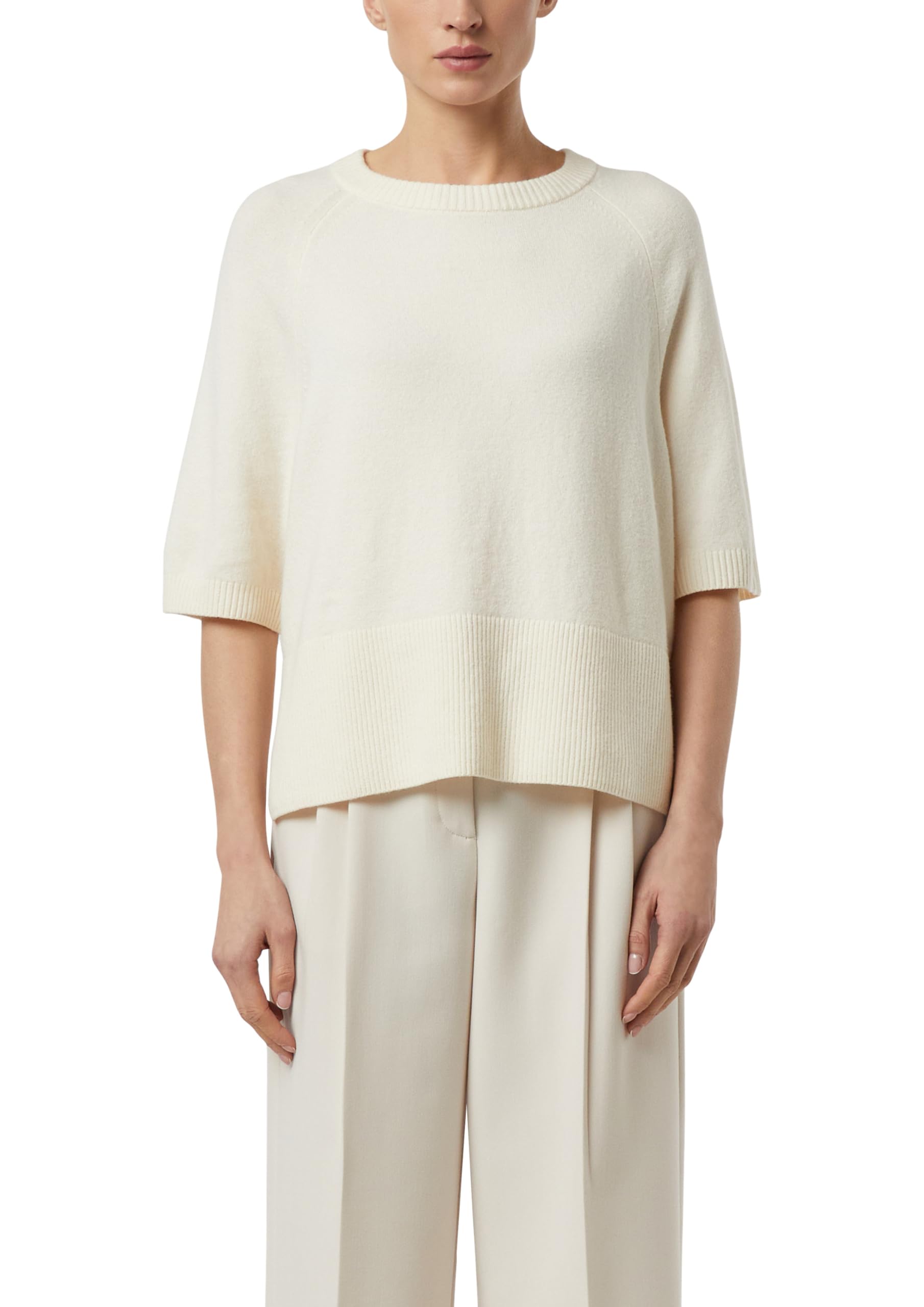comma-knitwear-strickpullover-creme-relaxed-fit-kurzarm image 8