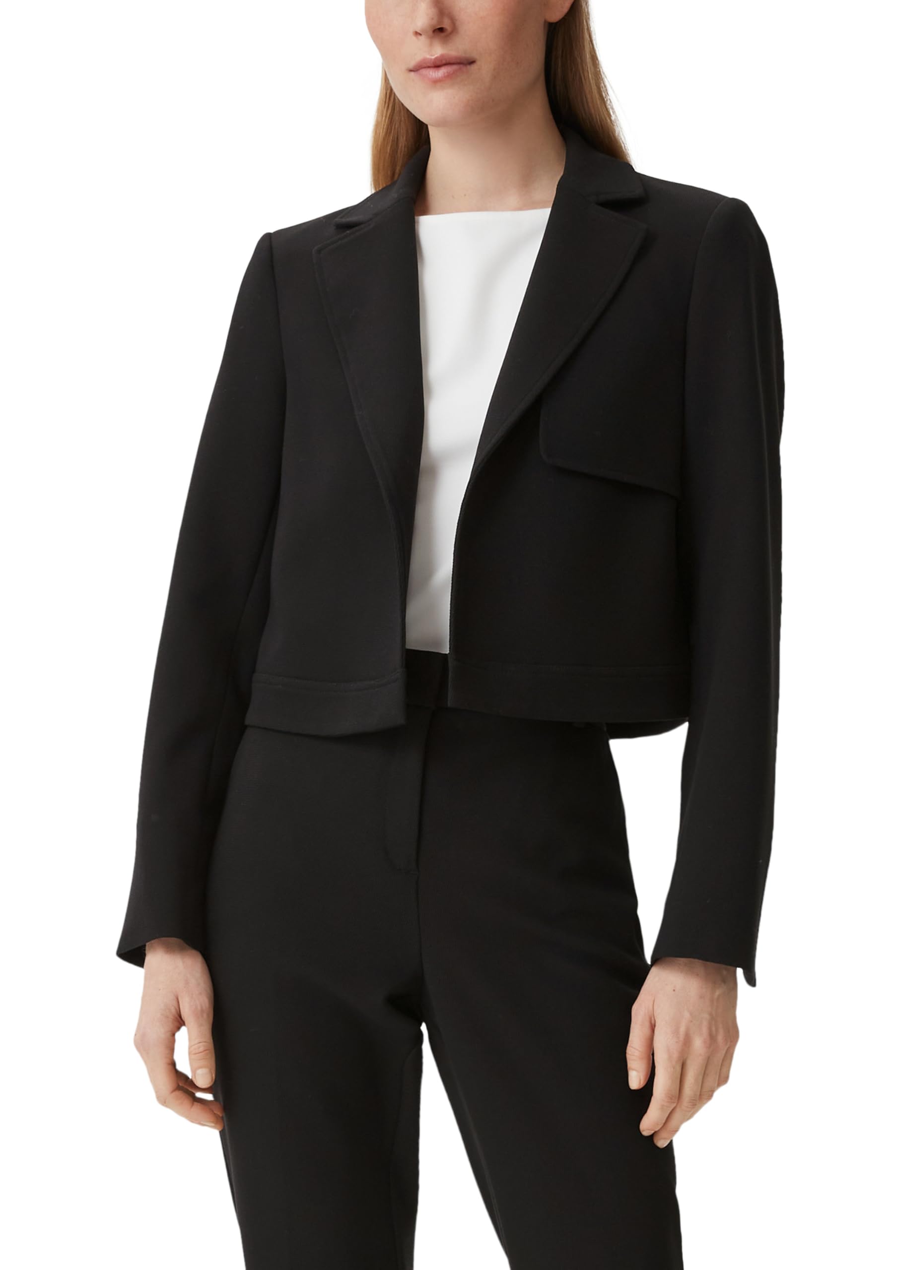 comma-blazer-kurz-damen-viskosemix-reverskragen image 1