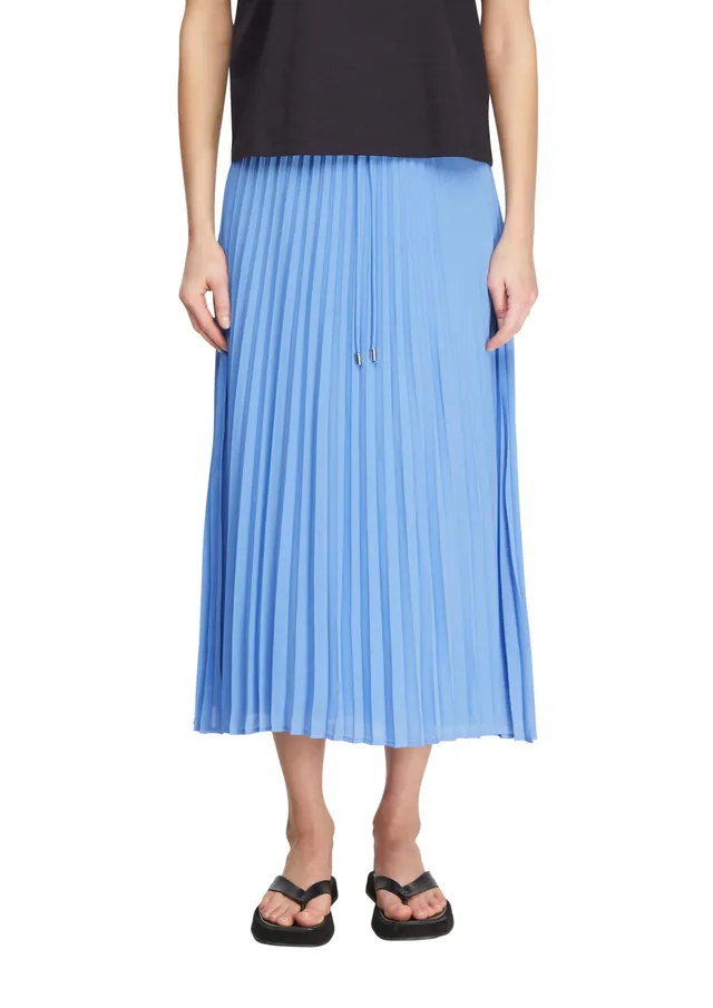 comma-plissee-midirock-chiffon-gr-40-hellblau-midi image 1