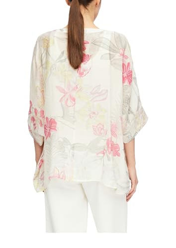 comma-poncho-bluse-chiffon-bluse-xl-beige-allover image 7