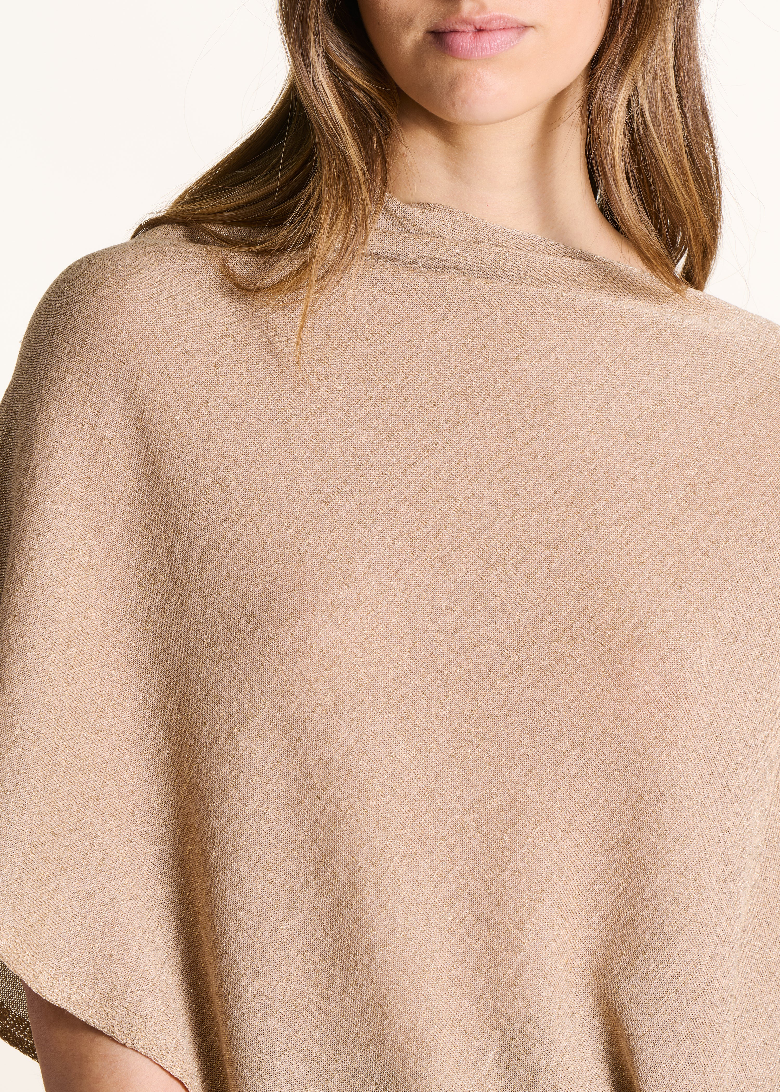 la-f-e-marabout-e-foncho-poncho-pullover-beige-one-size image 5