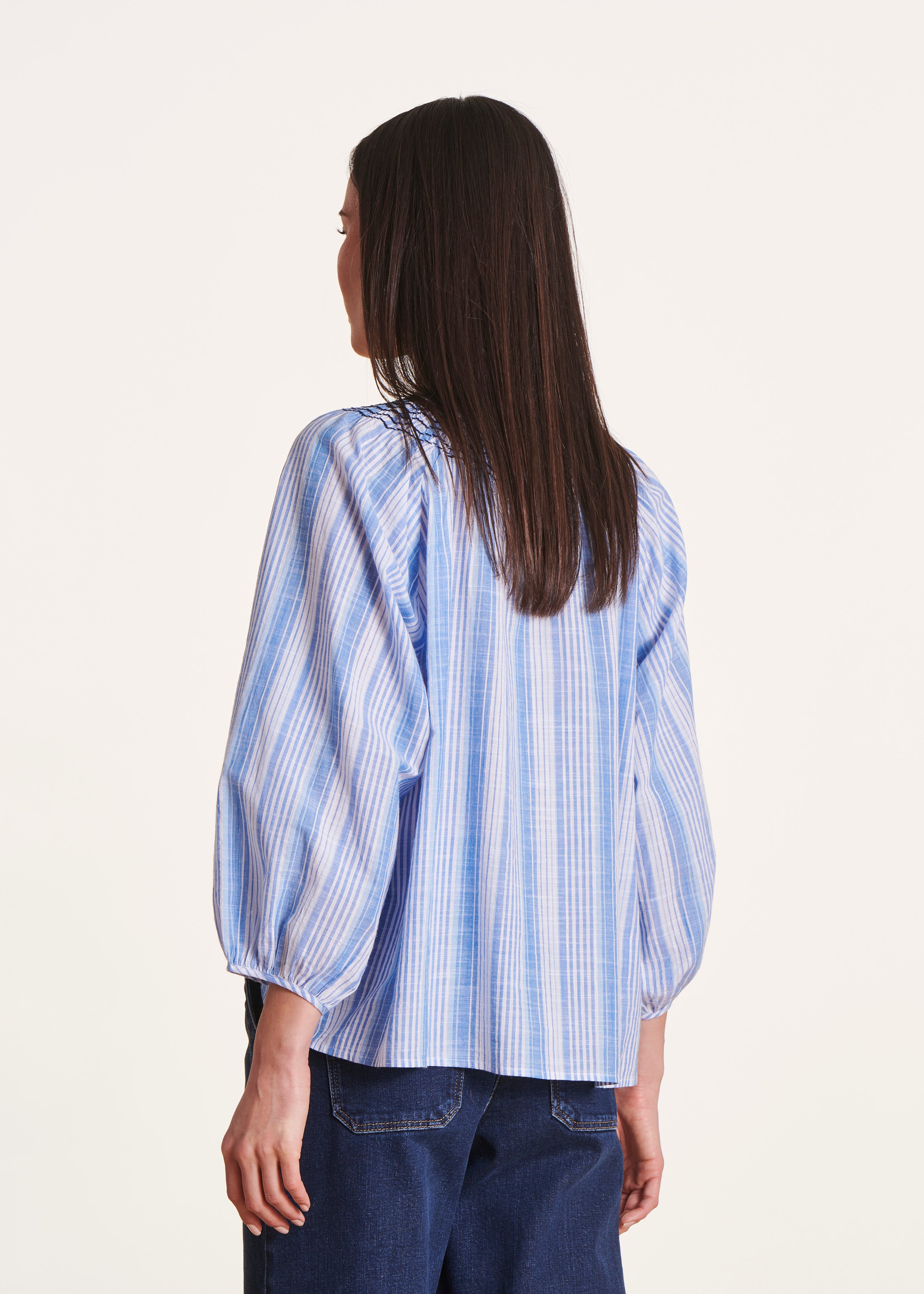 la-f-e-marabout-e-bluse-hellblau-gestreift-baumwolle image 3