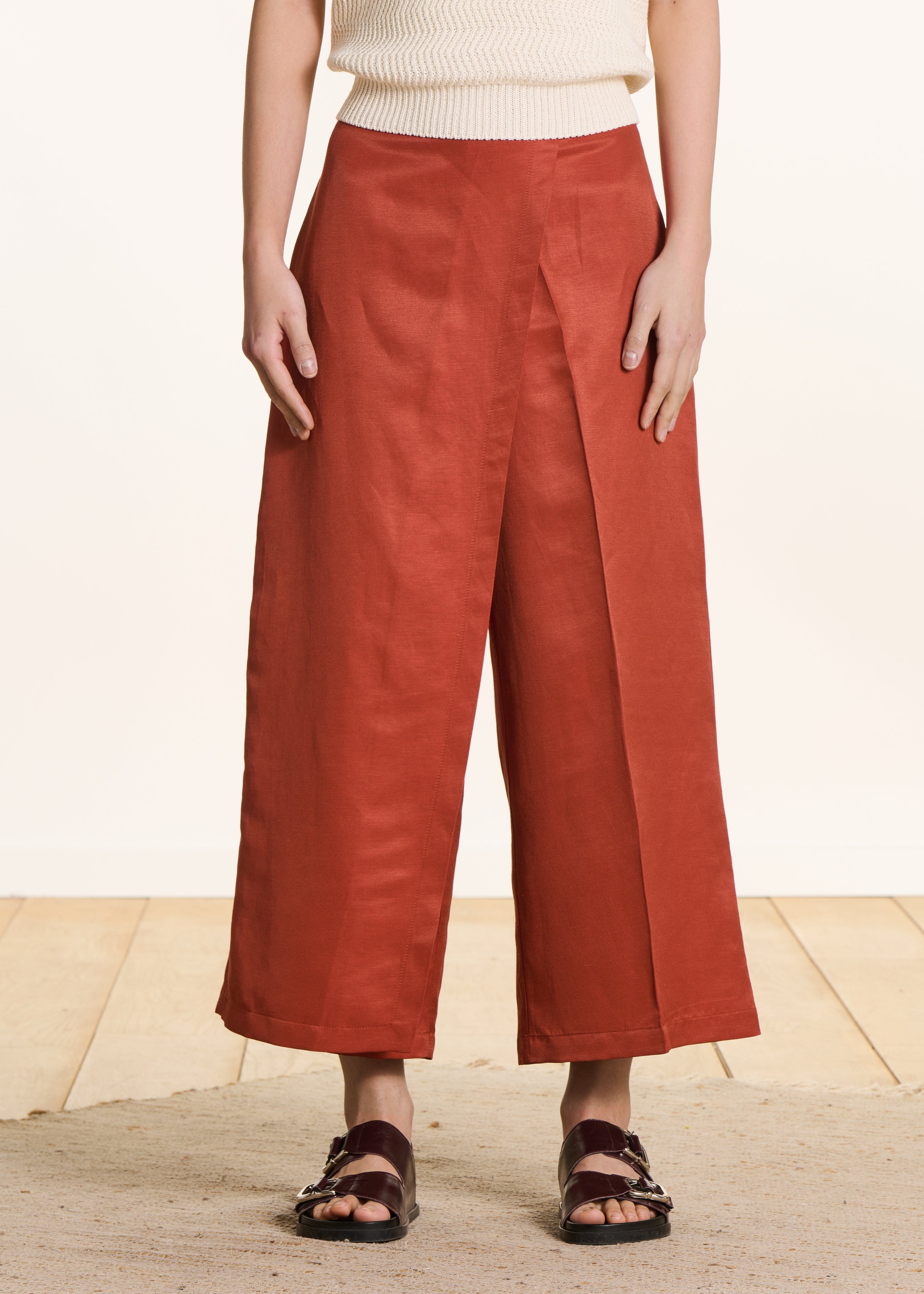 la-f-e-marabout-e-fulano-7-8-hose-brique-leinen-weit image 2