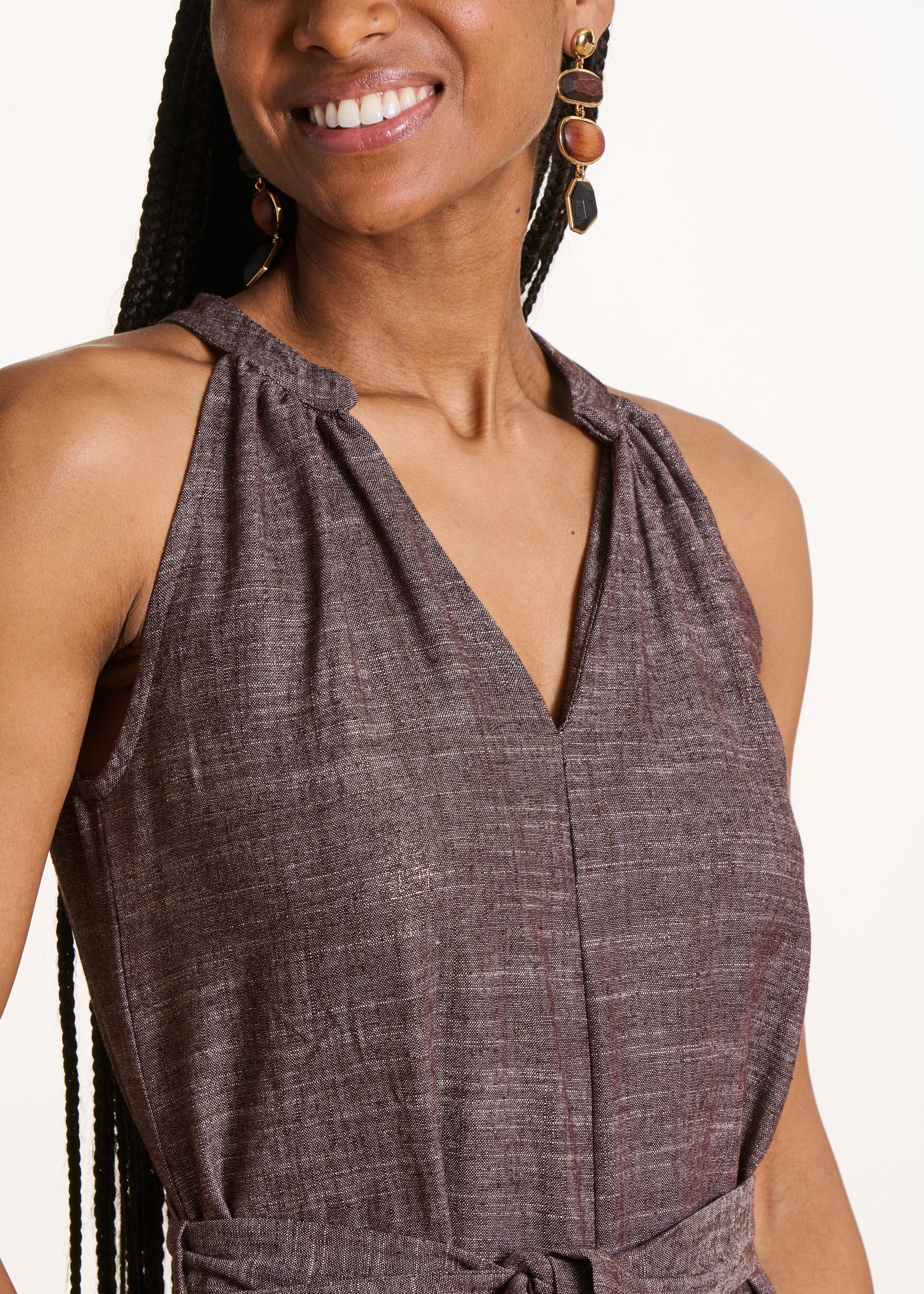 la-f-e-marabout-e-farafe-jumpsuit-braun-irisierend-rmellos image 5