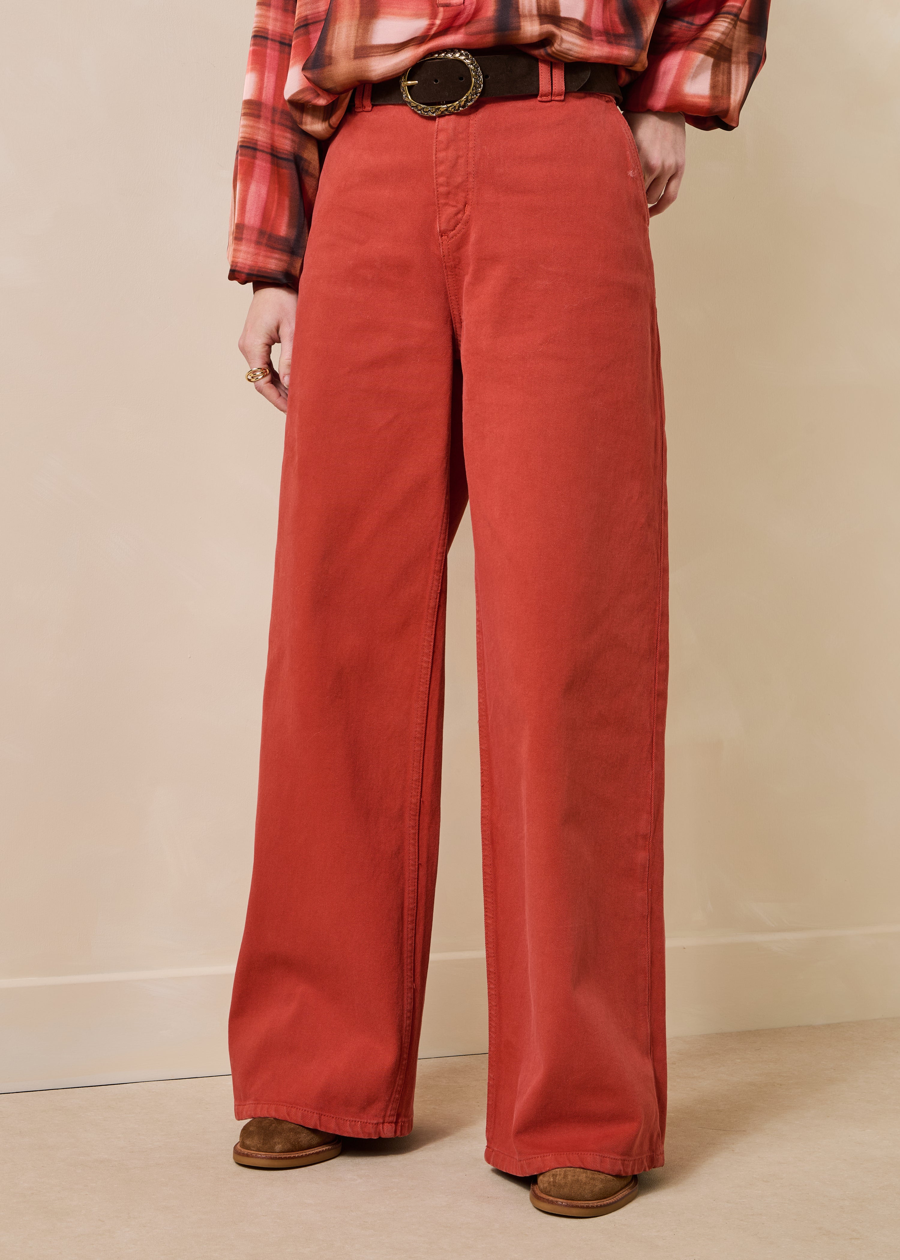 la-f-e-marabout-e-gustol-jean-terracotta-bio-high-waist image 2