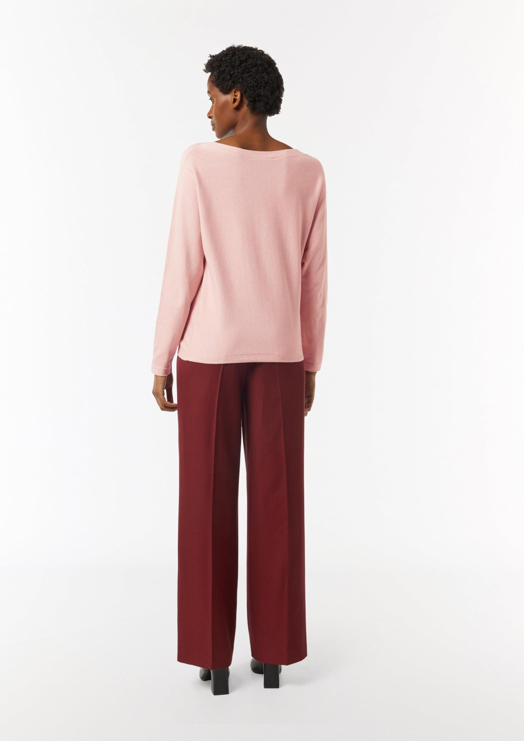 comma-strickpullover-glitzergarn-schwarz-bordeaux image 6