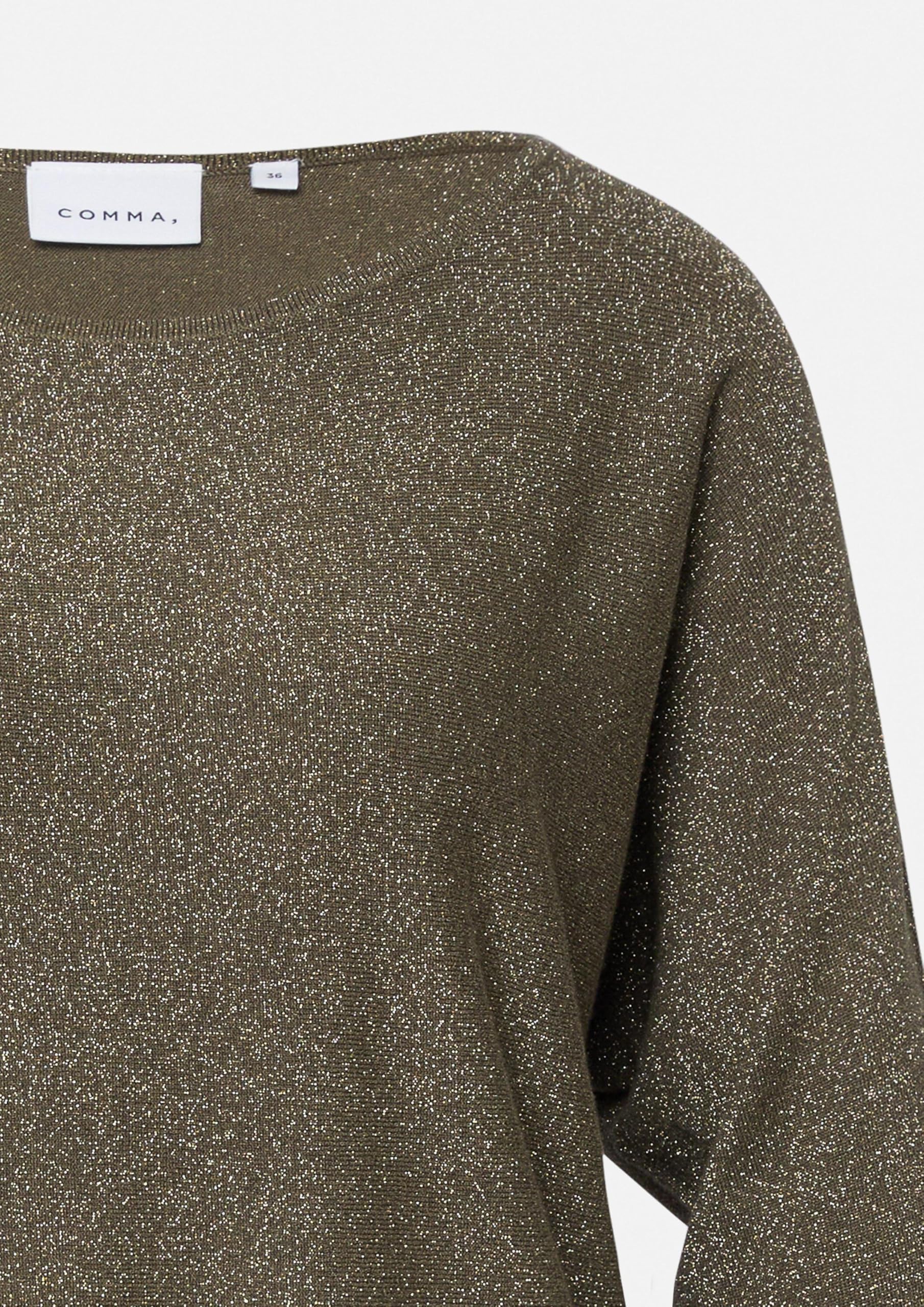 comma-feinstrickpullover-mit-glitzergarn-3-4-arm-gr-38 image 5