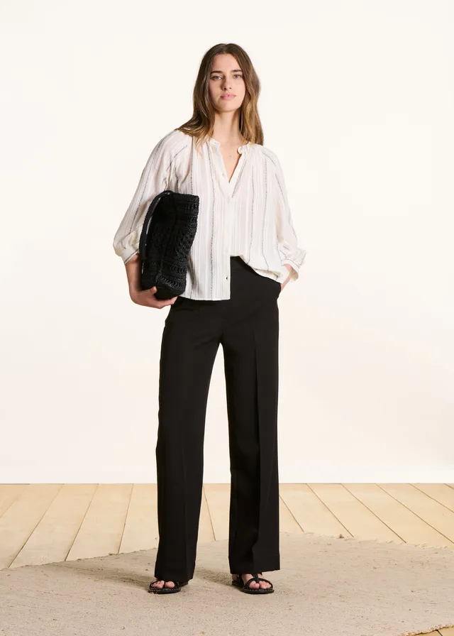 la-f-e-marabout-e-fiacre-hose-schwarz-gerade-cropped image 1
