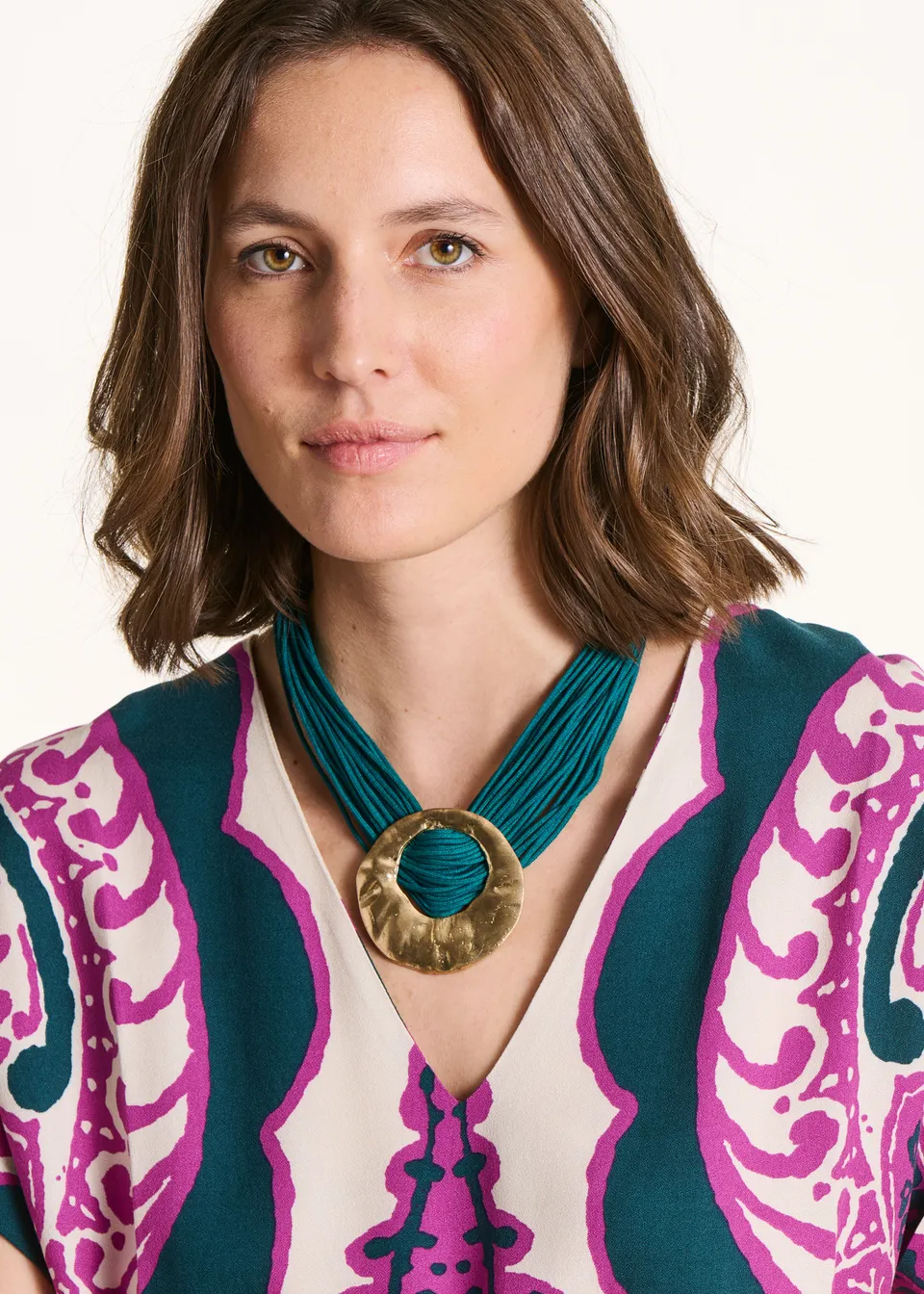 la-f-e-marabout-e-collier-halskette-gr-n-baumwolle image 1