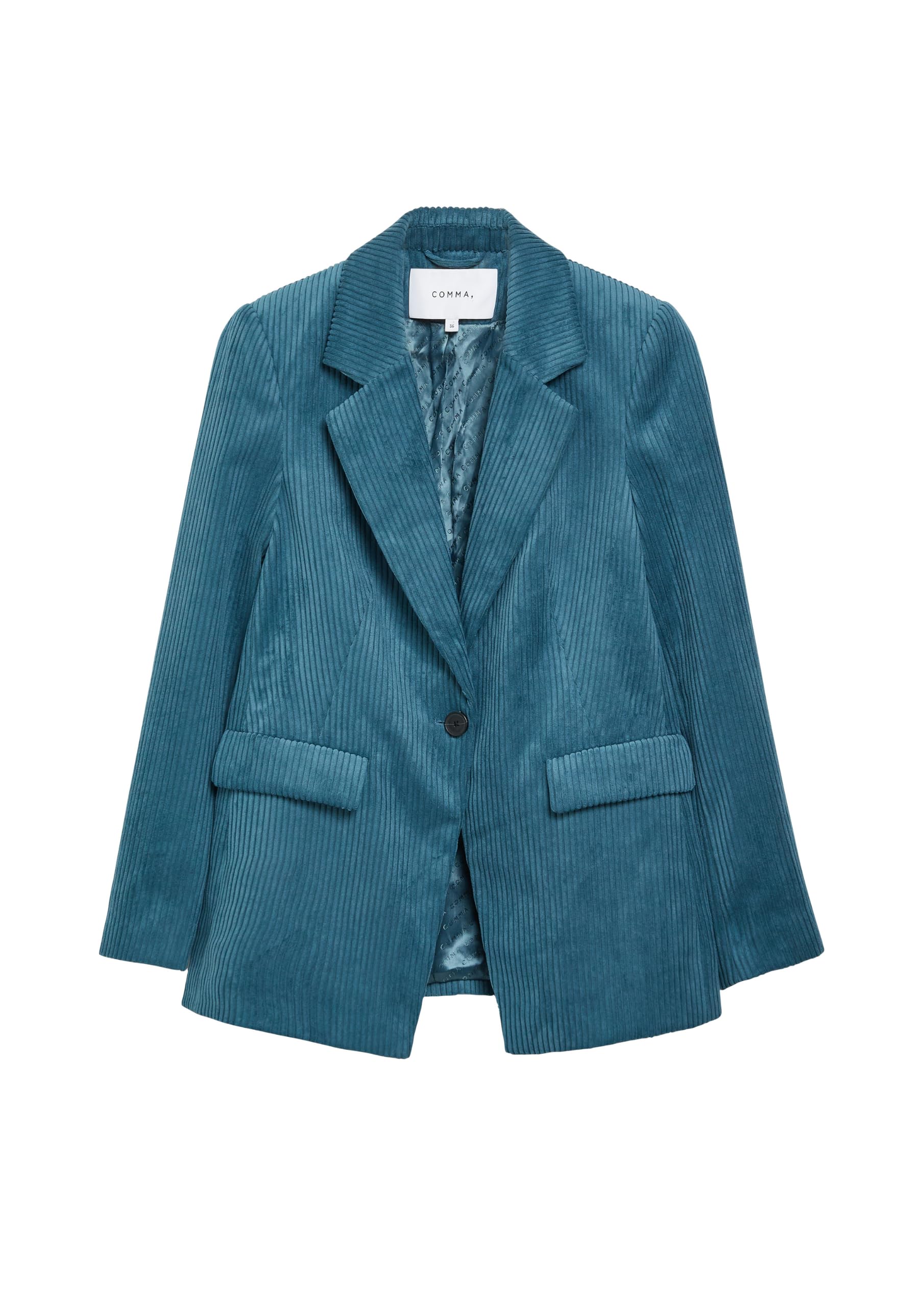 comma-blazers-indoor-blazer-cord-regular-fit-beige image 3