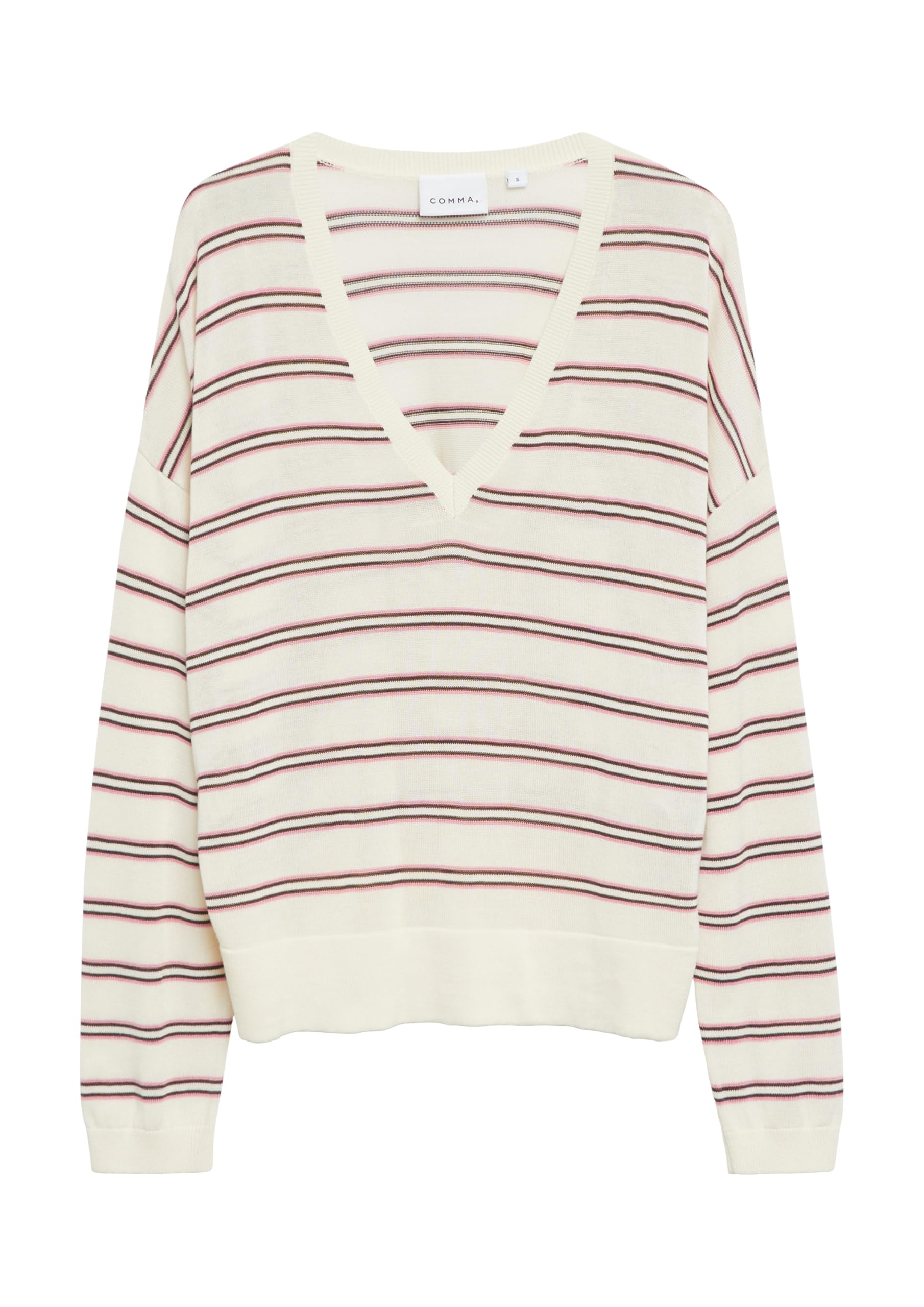 comma-knitwear-strickpullover-gestreift-v-ausschnitt-gr-e-l image 3
