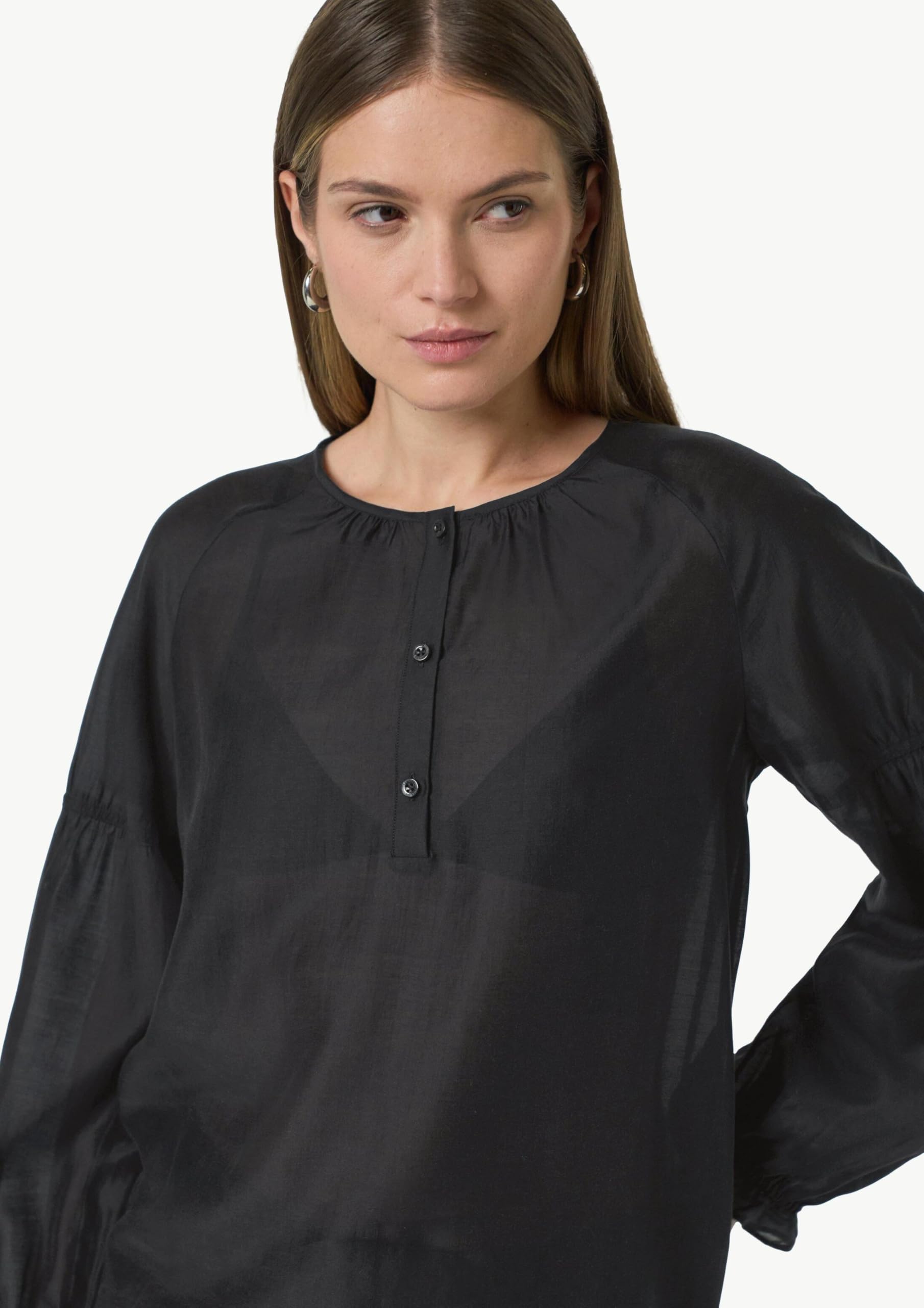 comma-raglan-bluse-damen-viskosemix-gr-38-transparent image 4