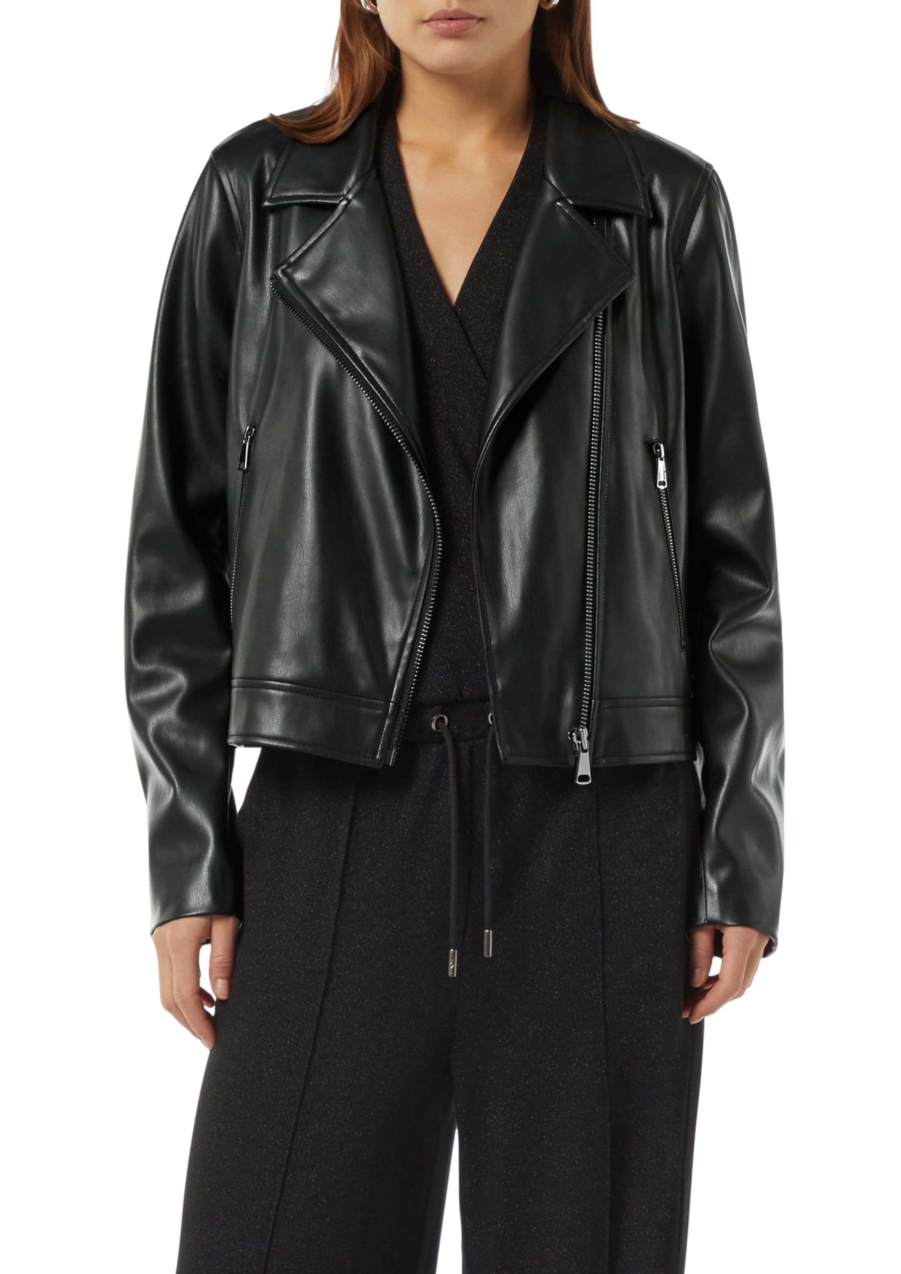 comma-klassische-bikerjacke-lederimitat-jacke-gr-e-42 image 1