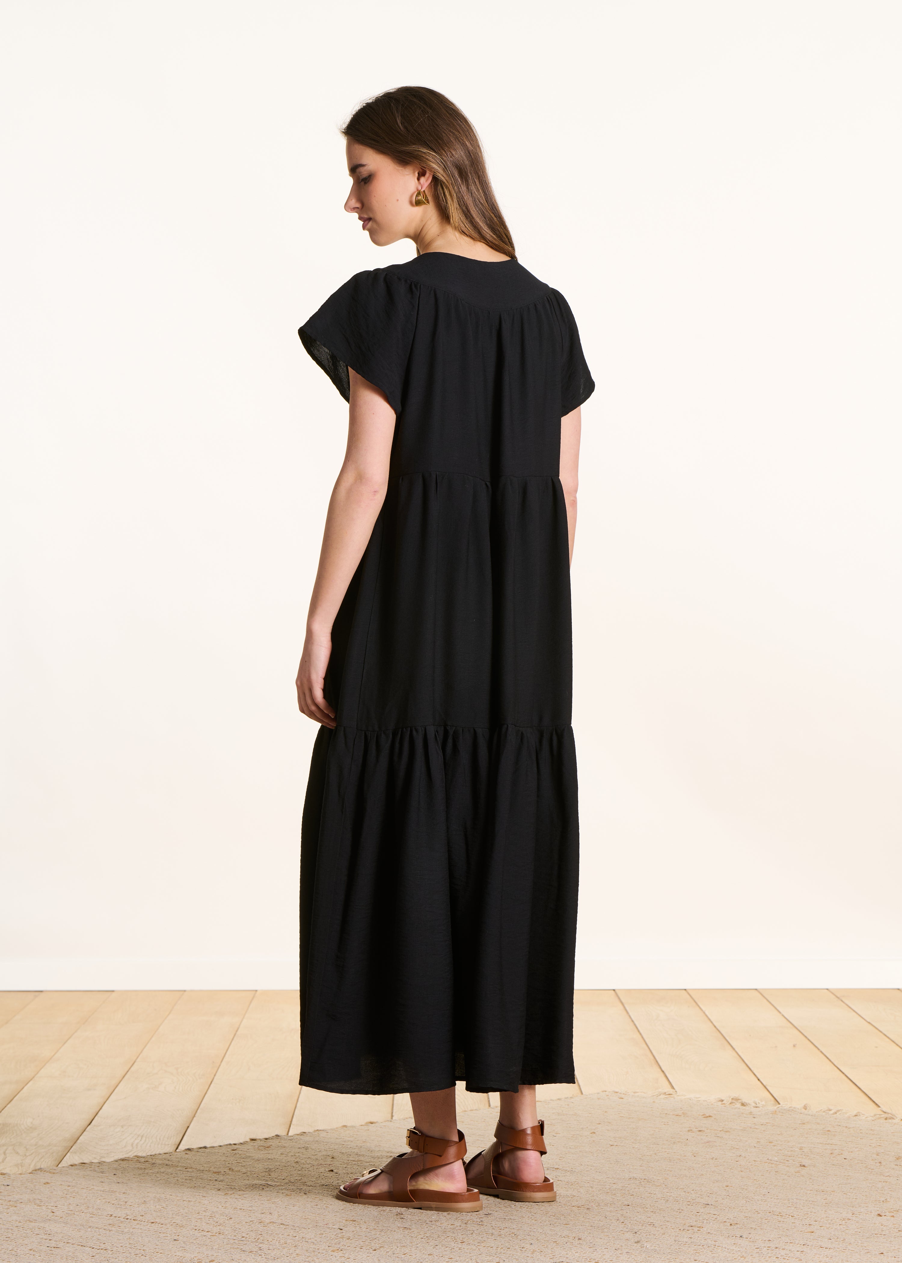 la-f-e-marabout-e-fomiga-maxikleid-schwarz-jacquard-volant image 2