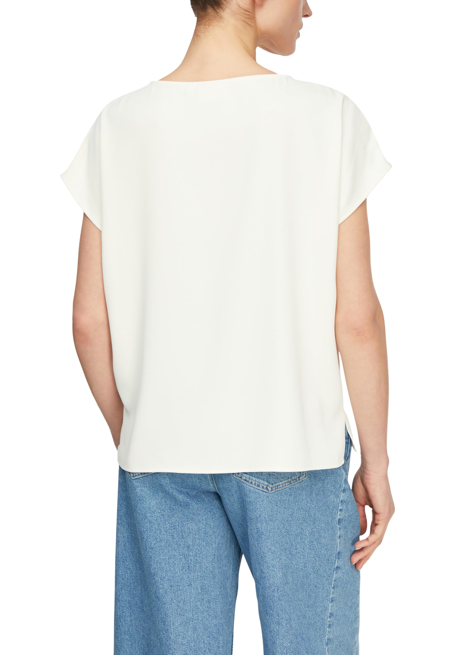 comma-blouses-bluse-kurzarm-rundhals-sommerbluse image 2