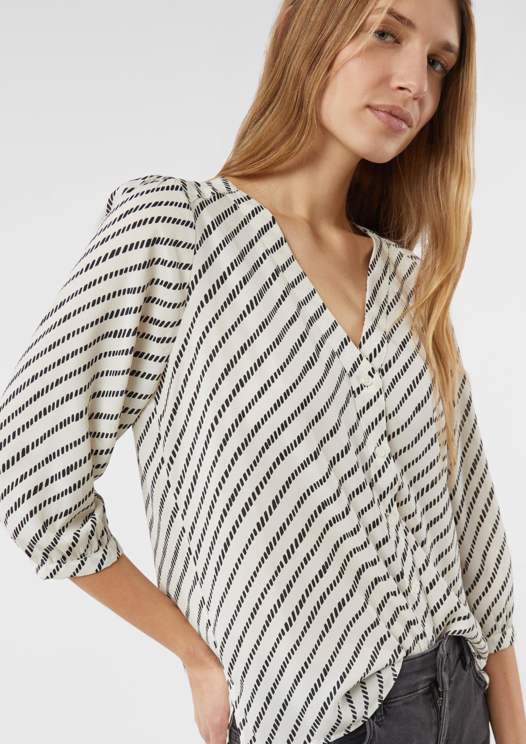 comma-chiffon-bluse-v-ausschnitt-gemustert-gr-e-42 image 5