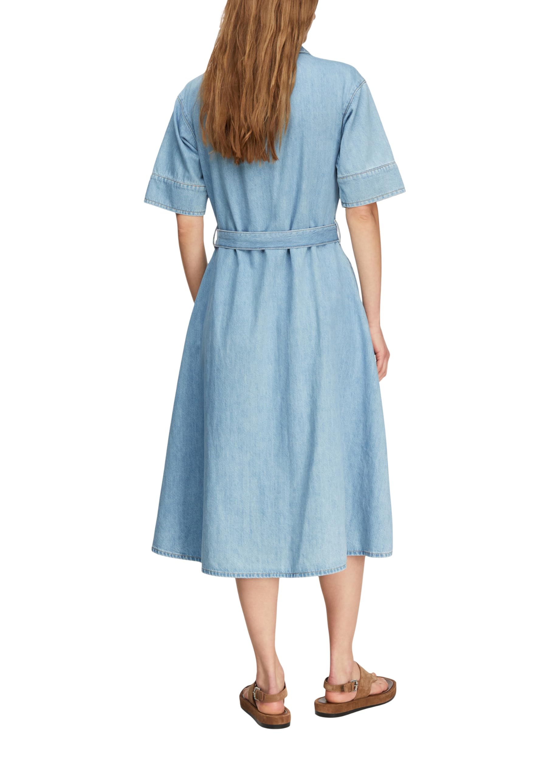 comma-hemdkleid-lyocell-denim-midi-g-rtel-damenkleid image 2