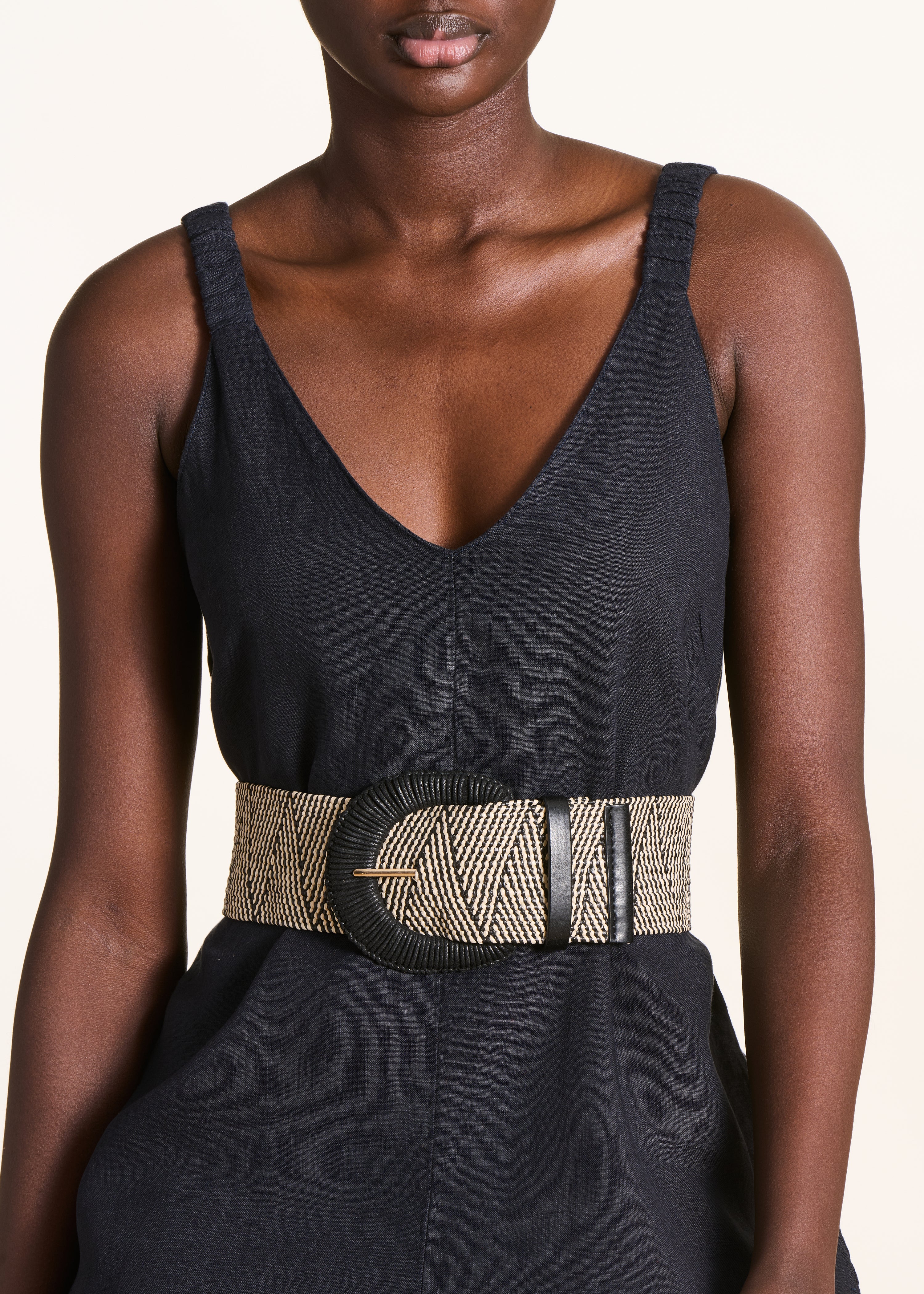 la-f-e-marabout-e-accessoires-dameng-rtel-schwarz-runde-schnalle image 1