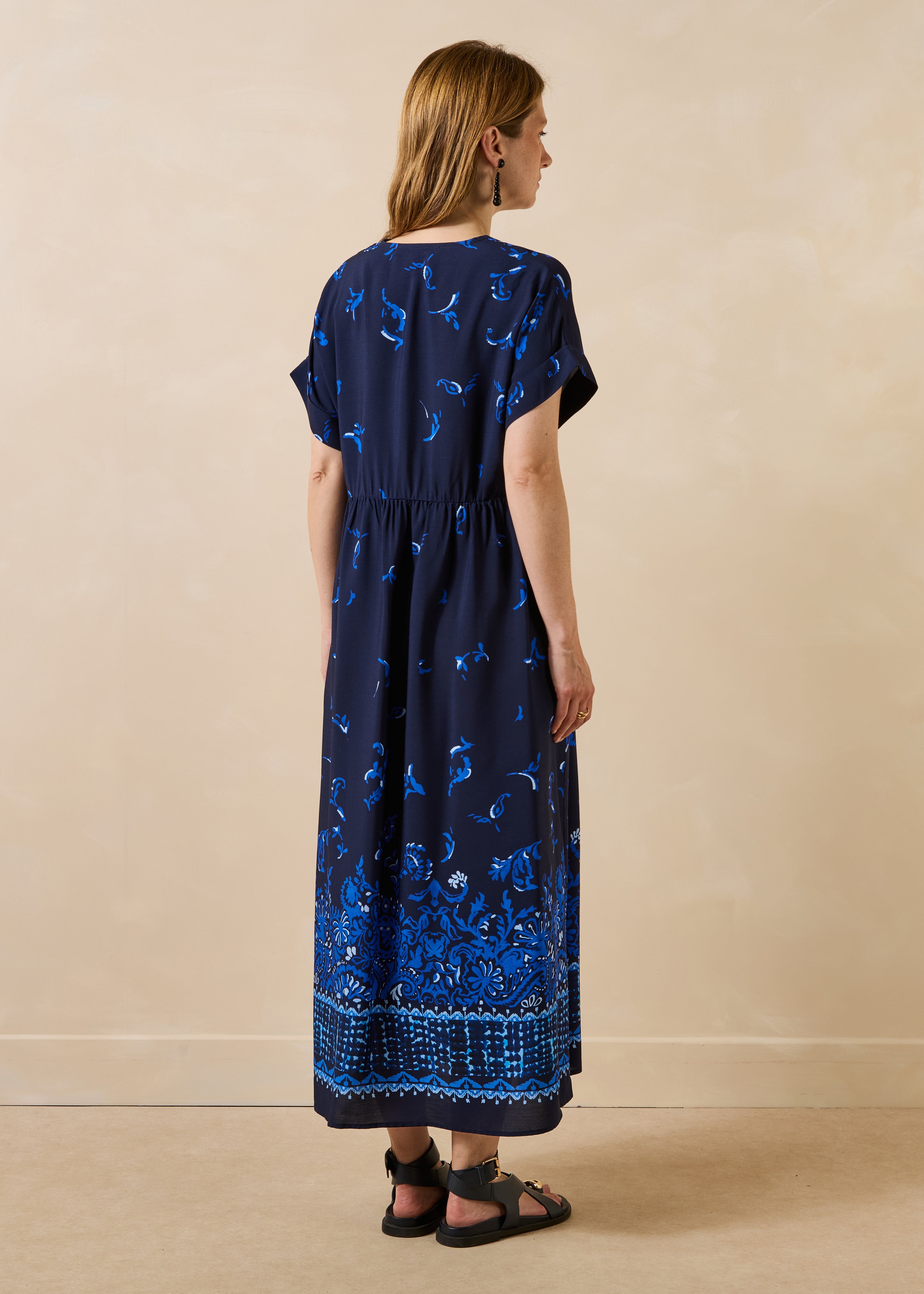 la-f-e-marabout-e-darling-kleid-blau-lang-v-ausschnitt image 3