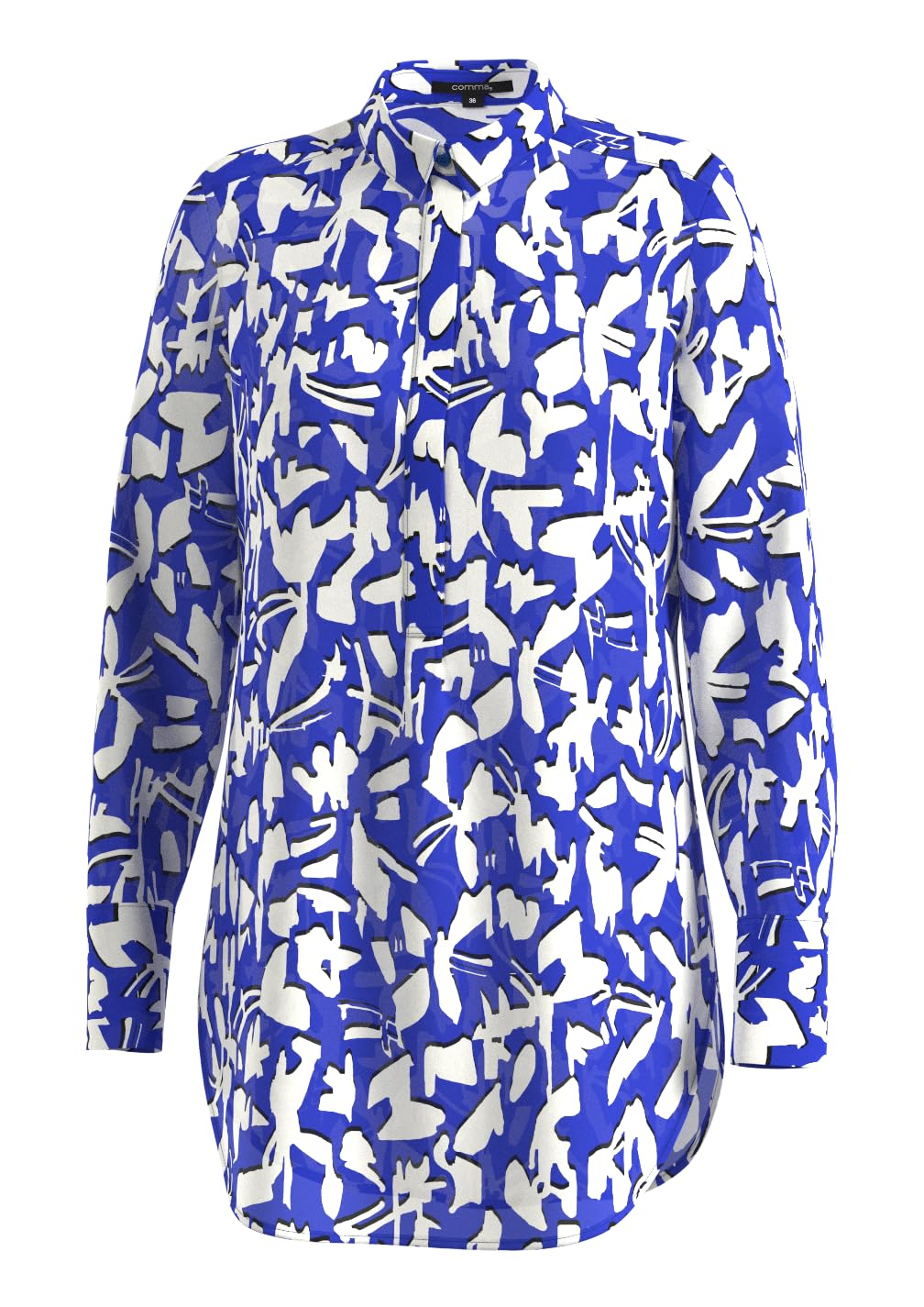 comma-blouses-longbluse-chiffon-gr-40-allover-print image 1