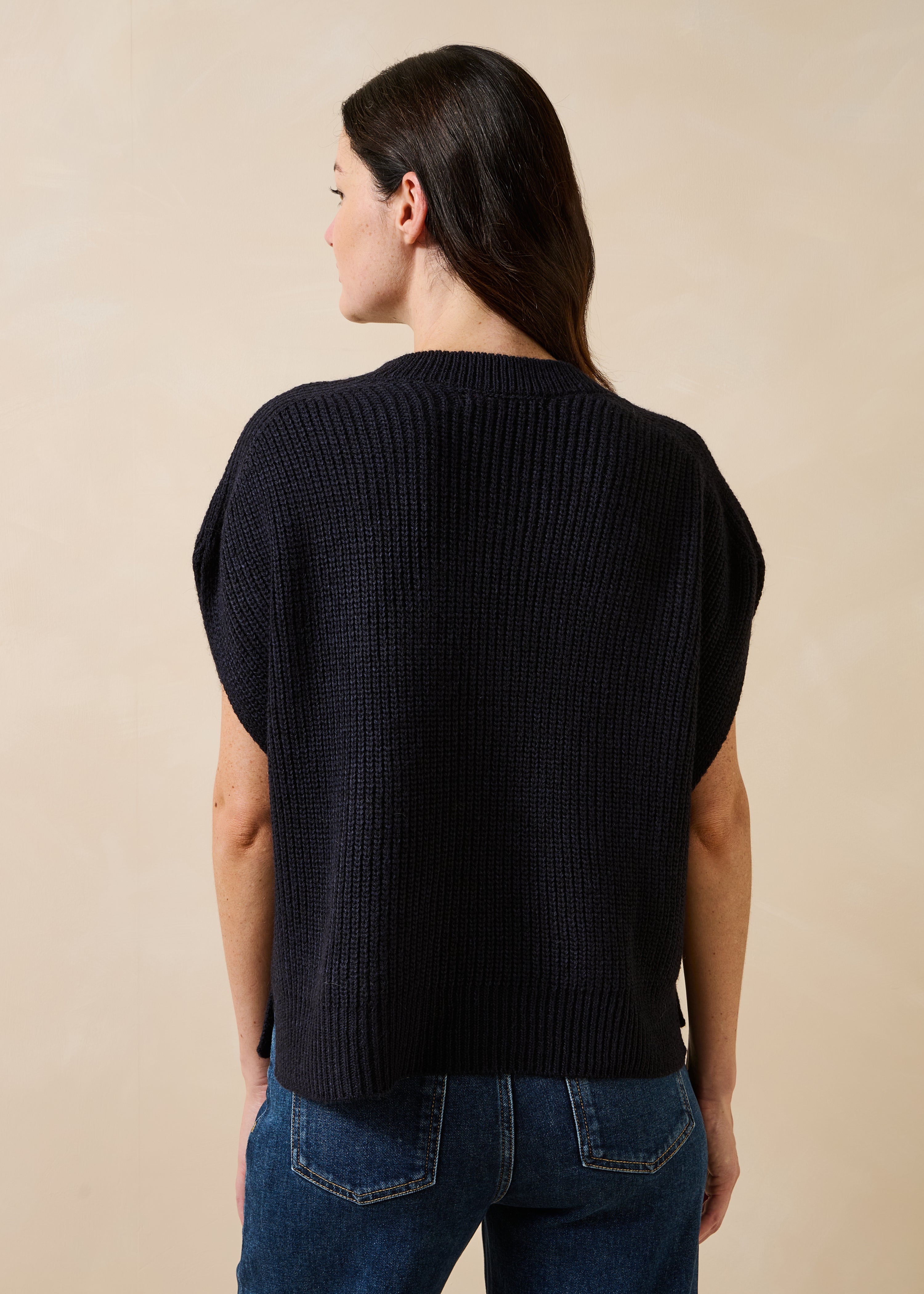 la-f-e-marabout-e-galea-pullover-marine-kurzarm-wolle image 3