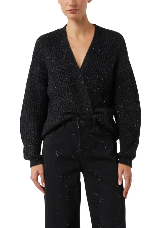 comma-strickcardigan-gr-42-mit-glitzergarn-knopf image 1