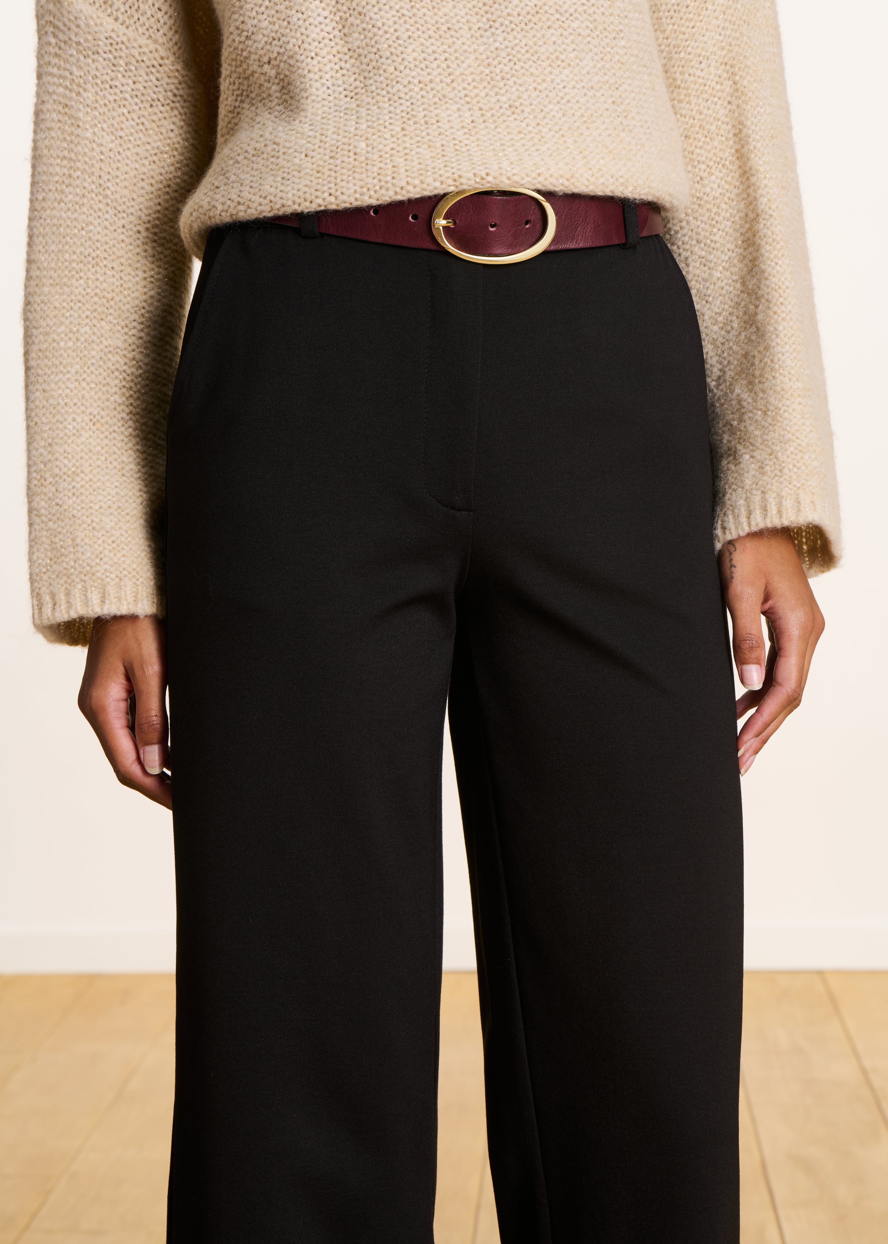 la-f-e-marabout-e-pantalons-hose-schwarz-7-8-milano image 5