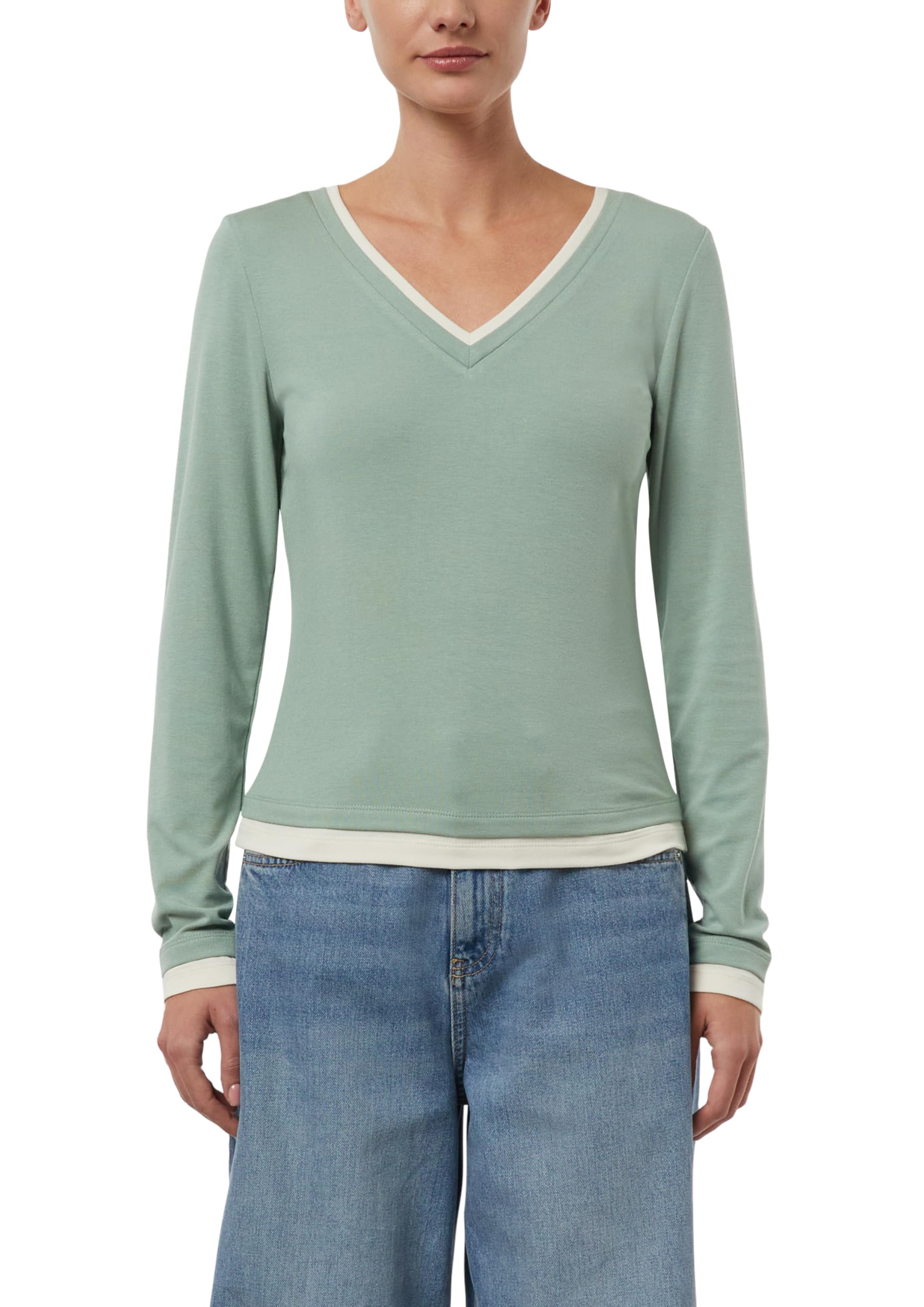 comma-2176245-jersey-longsleeve-pastellt-rkis-kontrast image 8