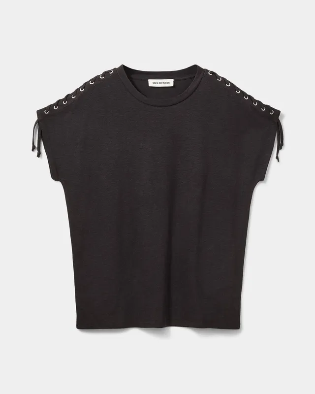 sofie-schnoor-women-aleidsw-t-shirt-schwarz-leinenmix image 1