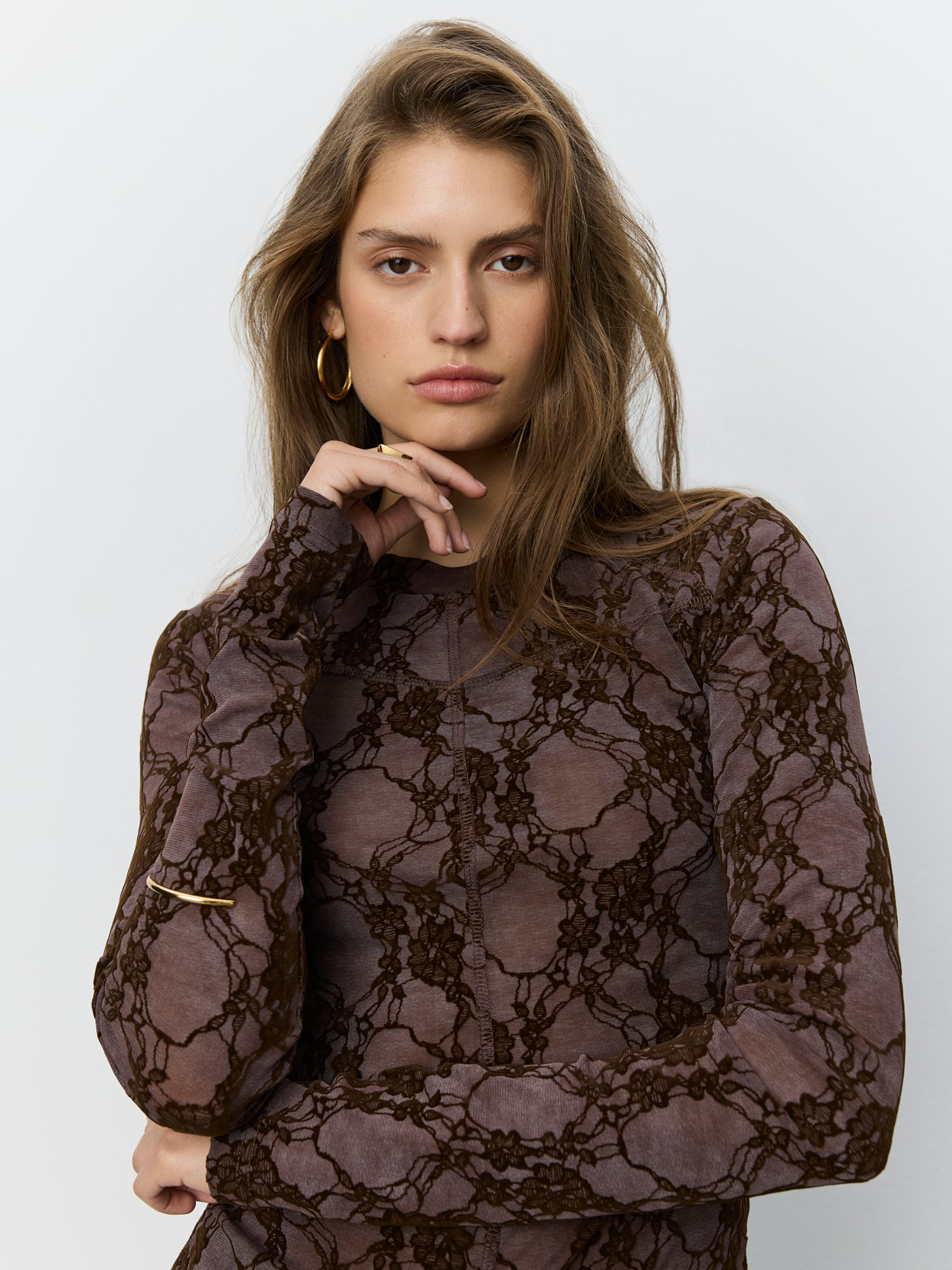 sofie-schnoor-women-spitzentop-dark-plum-samt-fitted image 5