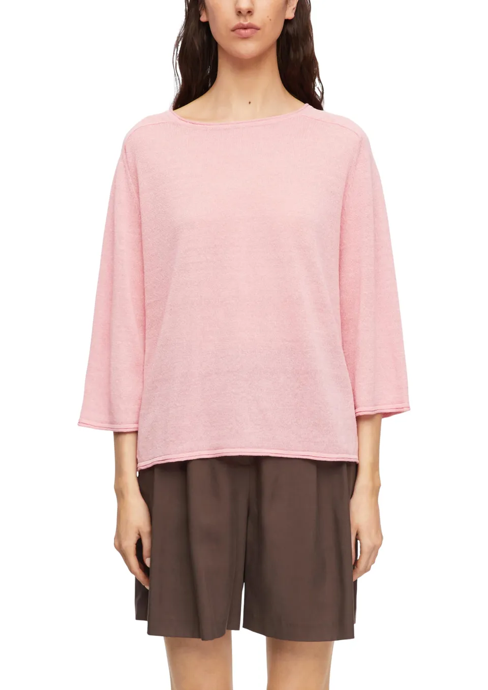 comma-feinstrick-pullover-damen-gr-42-3-4-arm-rosa image 1
