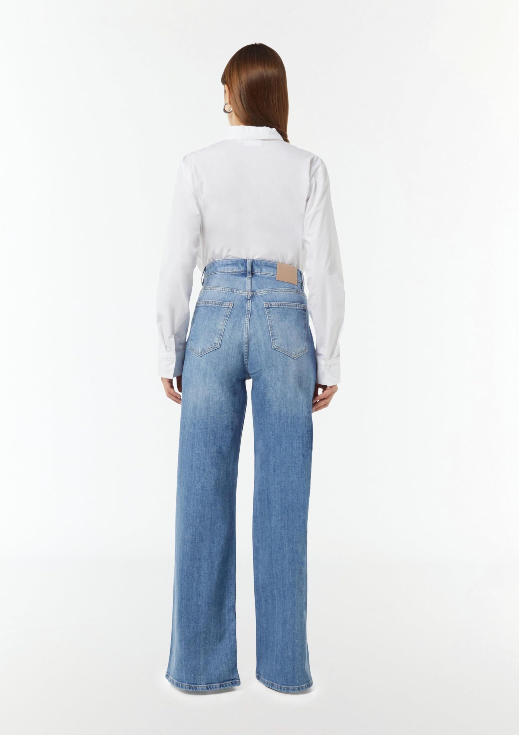 comma-wide-leg-jeans-hose-gr-40-blau-geschlitzter-saum image 7