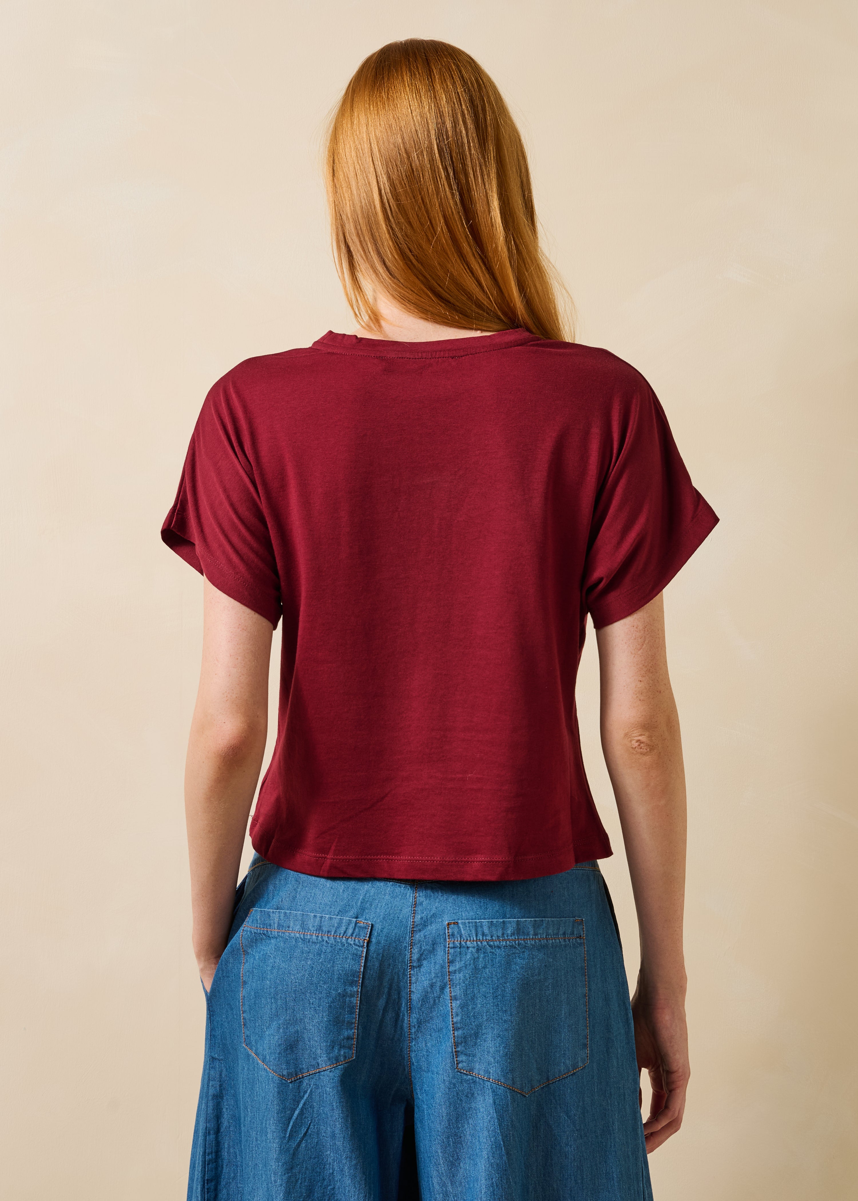 la-f-e-marabout-e-fou-t-shirt-bordeaux-bio-baumwolle image 3