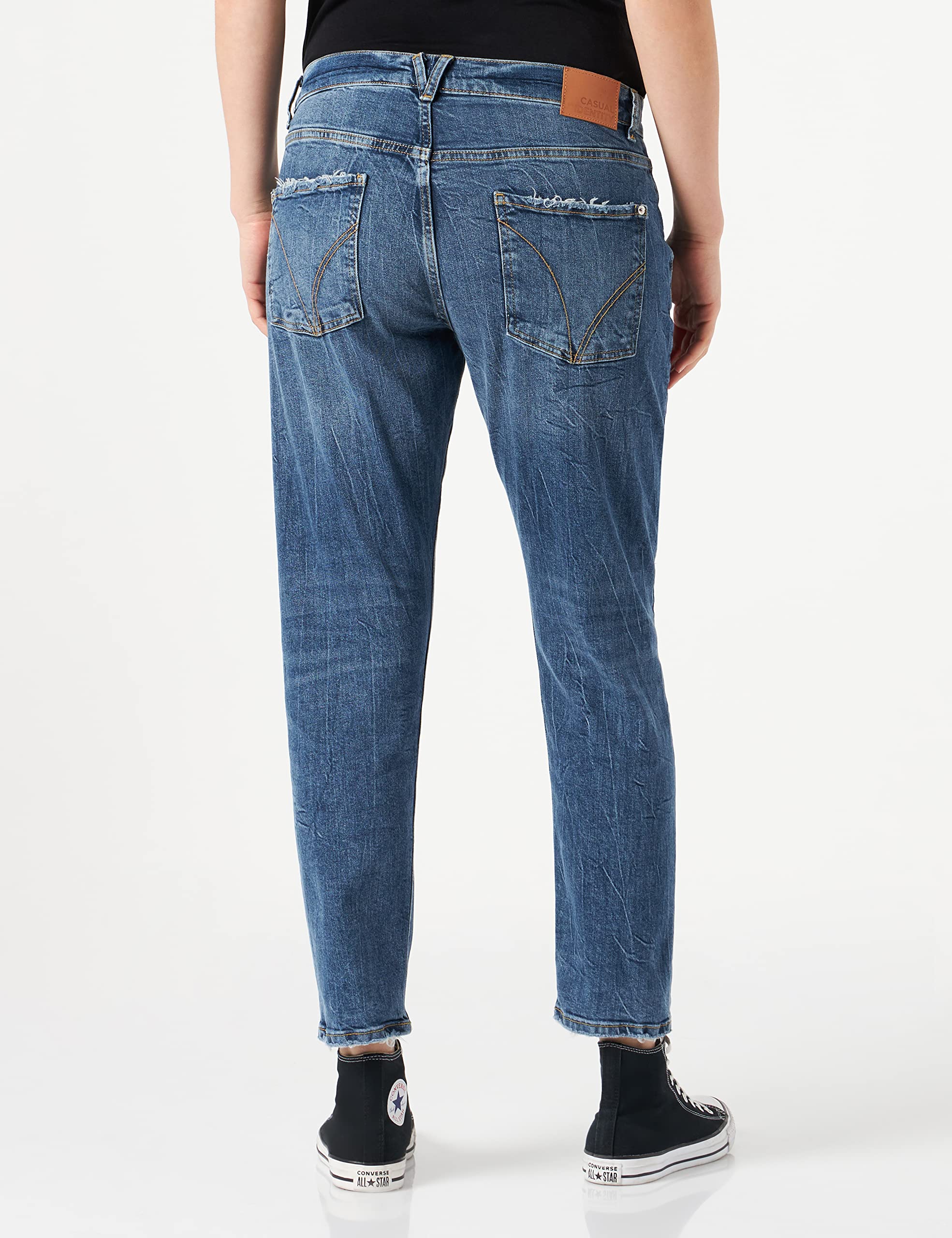 comma-freizeithose-damen-32-lang-royalblau-hoher-bund image 4