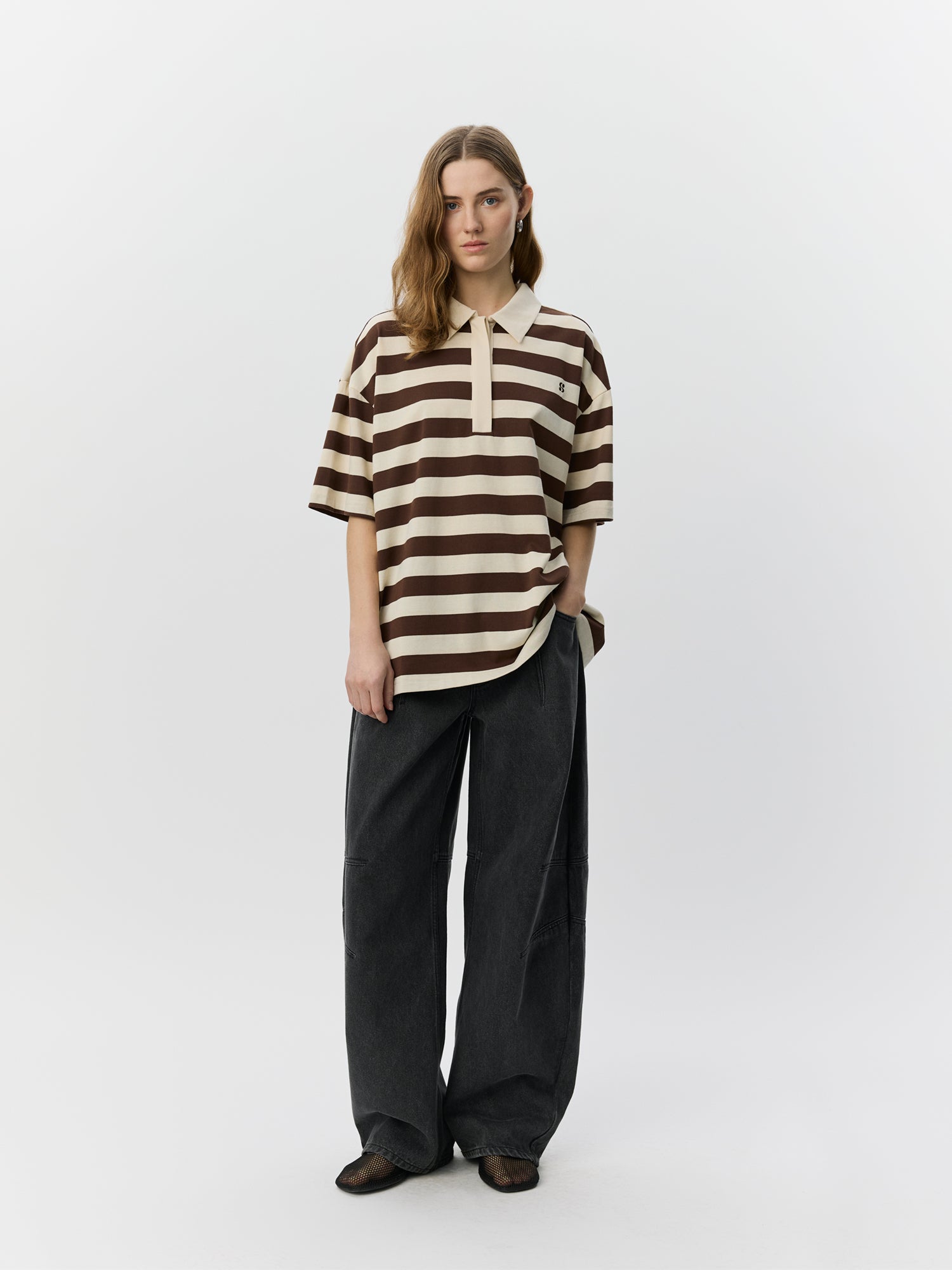 sofie-schnoor-women-pilsw-s262250-polo-off-white-striped-oversize image 2
