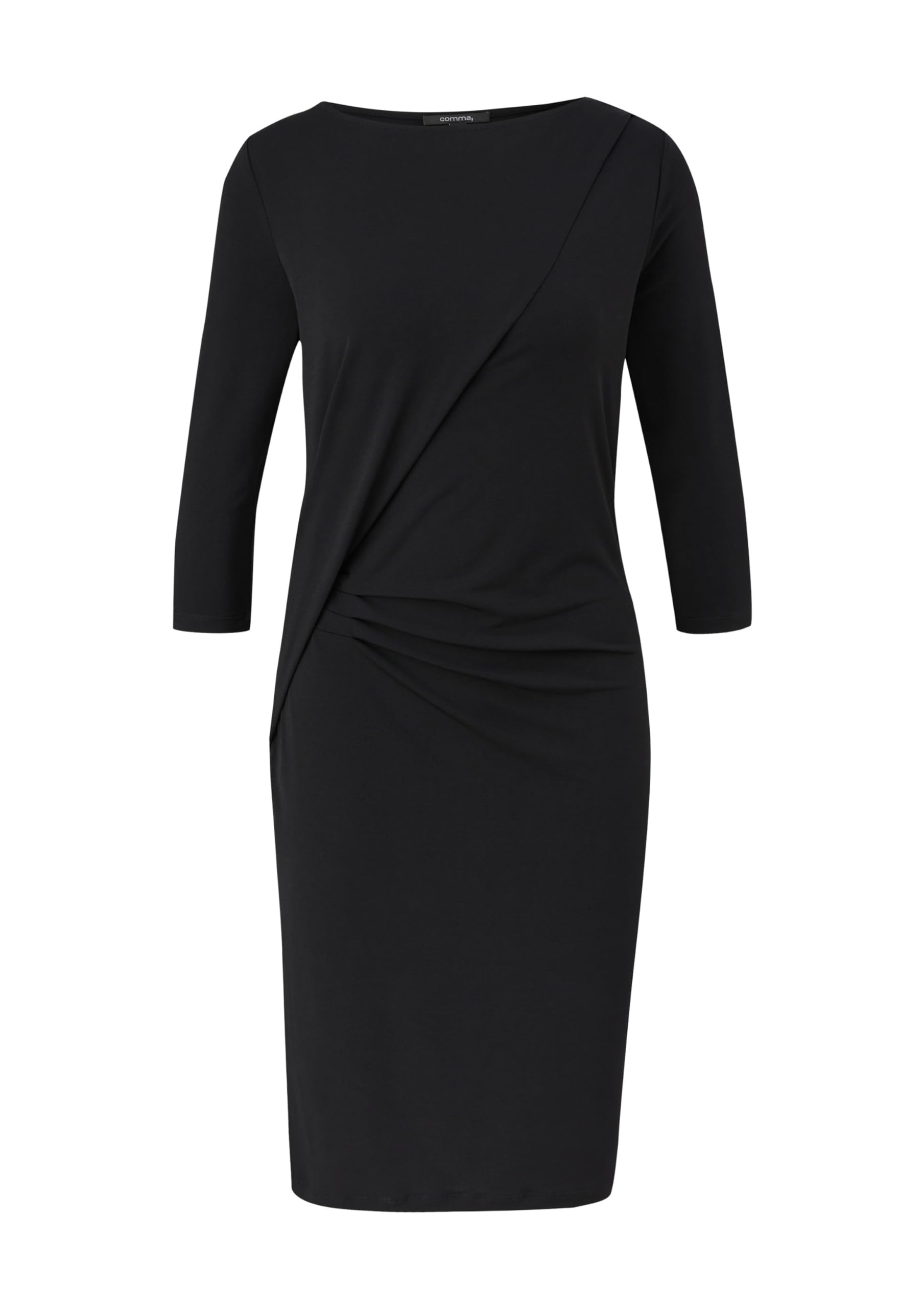 comma-jerseykleid-raffung-damenkleid-gr-38-schwarz image 4