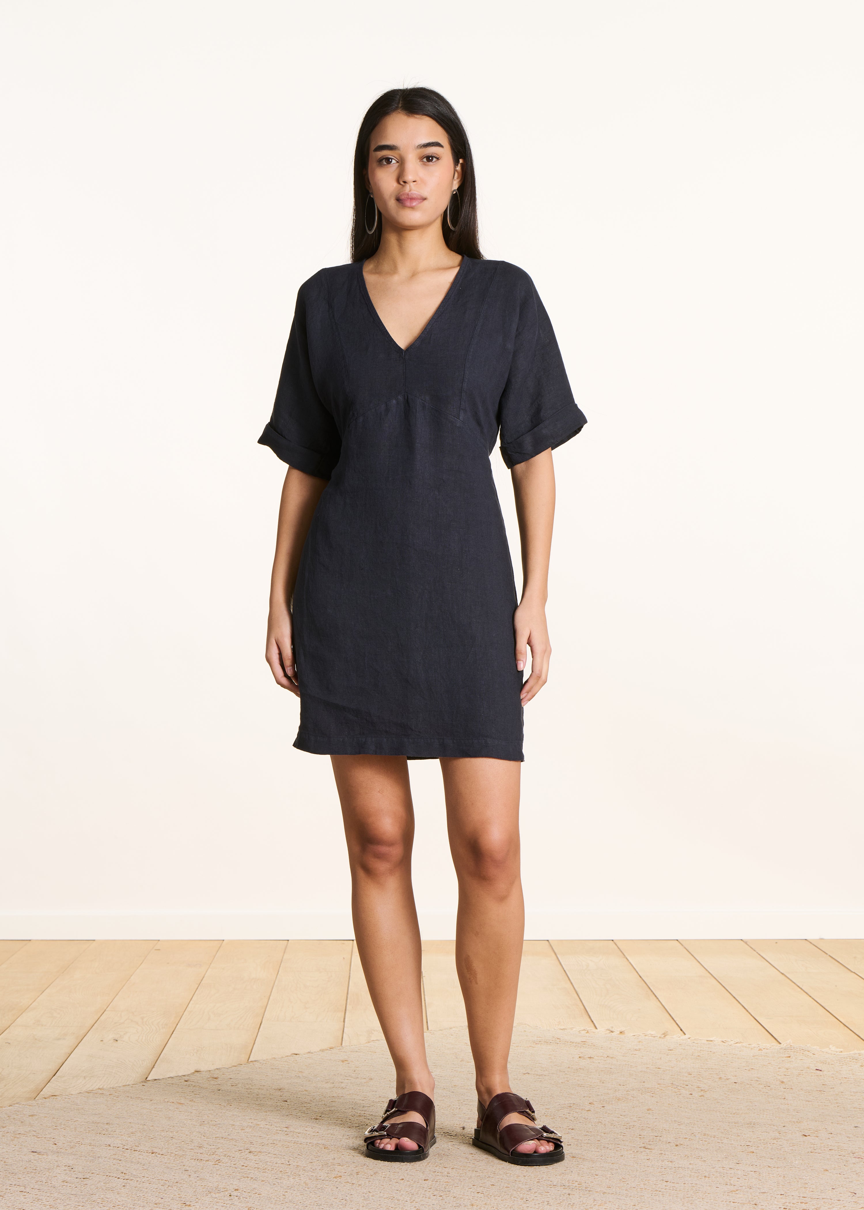 la-f-e-marabout-e-flavie-kleid-dunkelblau-gr-34-leinen image 1