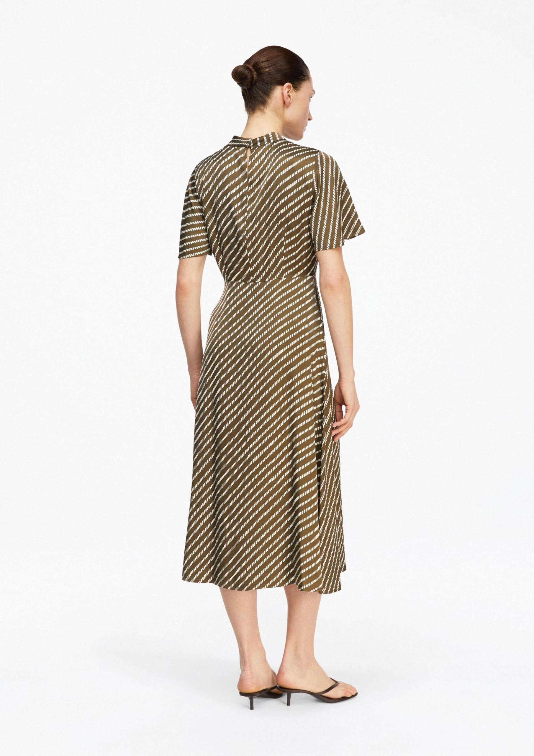 comma-satinkleid-midi-gr-44-gemustert-midikleid-damen image 7