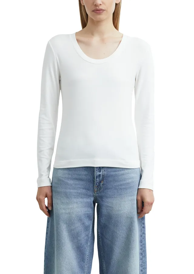 comma-langarm-shirt-slim-fit-jersey-wei-gr-34-rundhals image 1