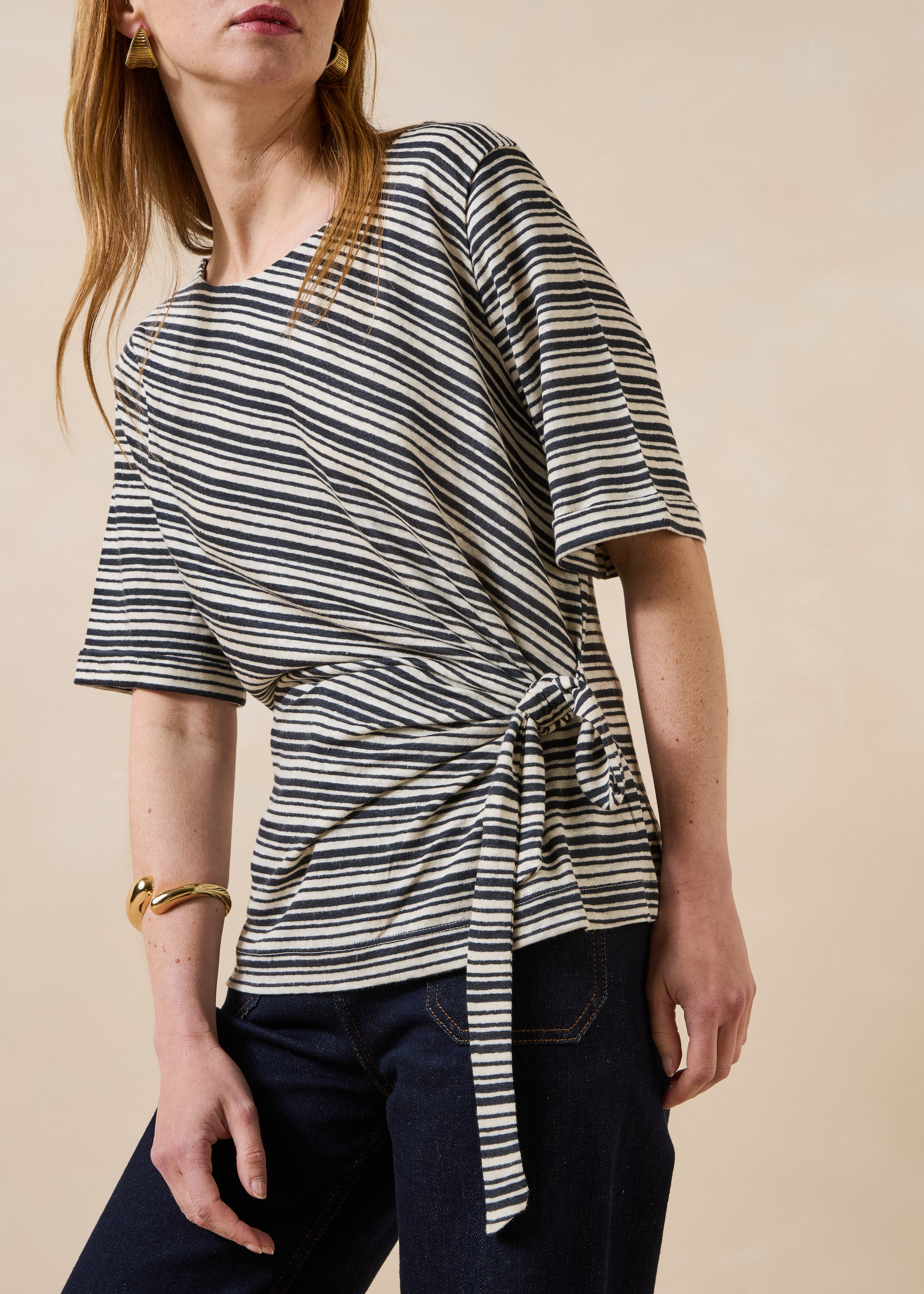 la-f-e-marabout-e-facil-t-shirt-leinen-streifen-ecru image 5