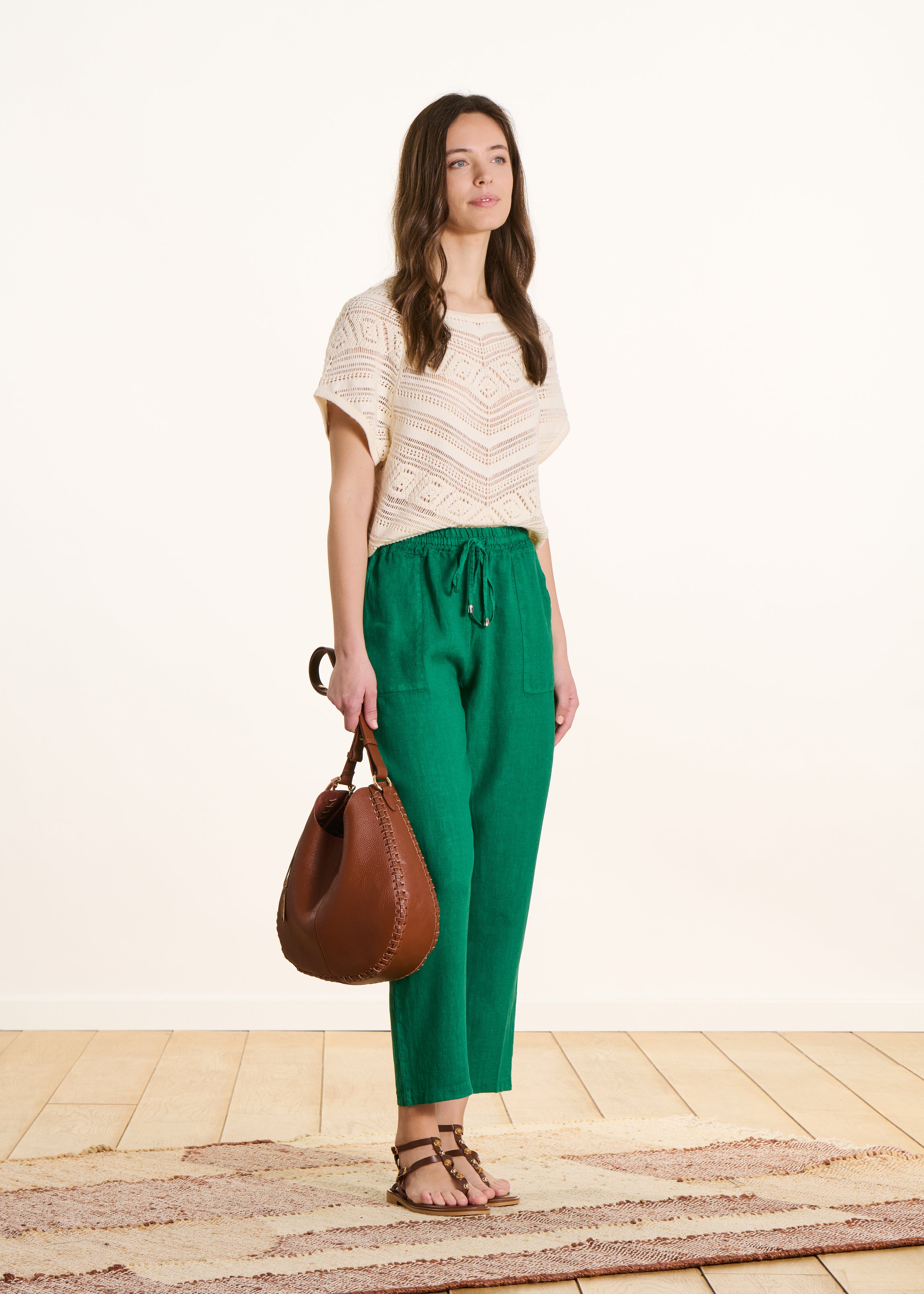 la-f-e-marabout-e-pantalons-7-8-leinenhose-gr-n-weites-bein image 1