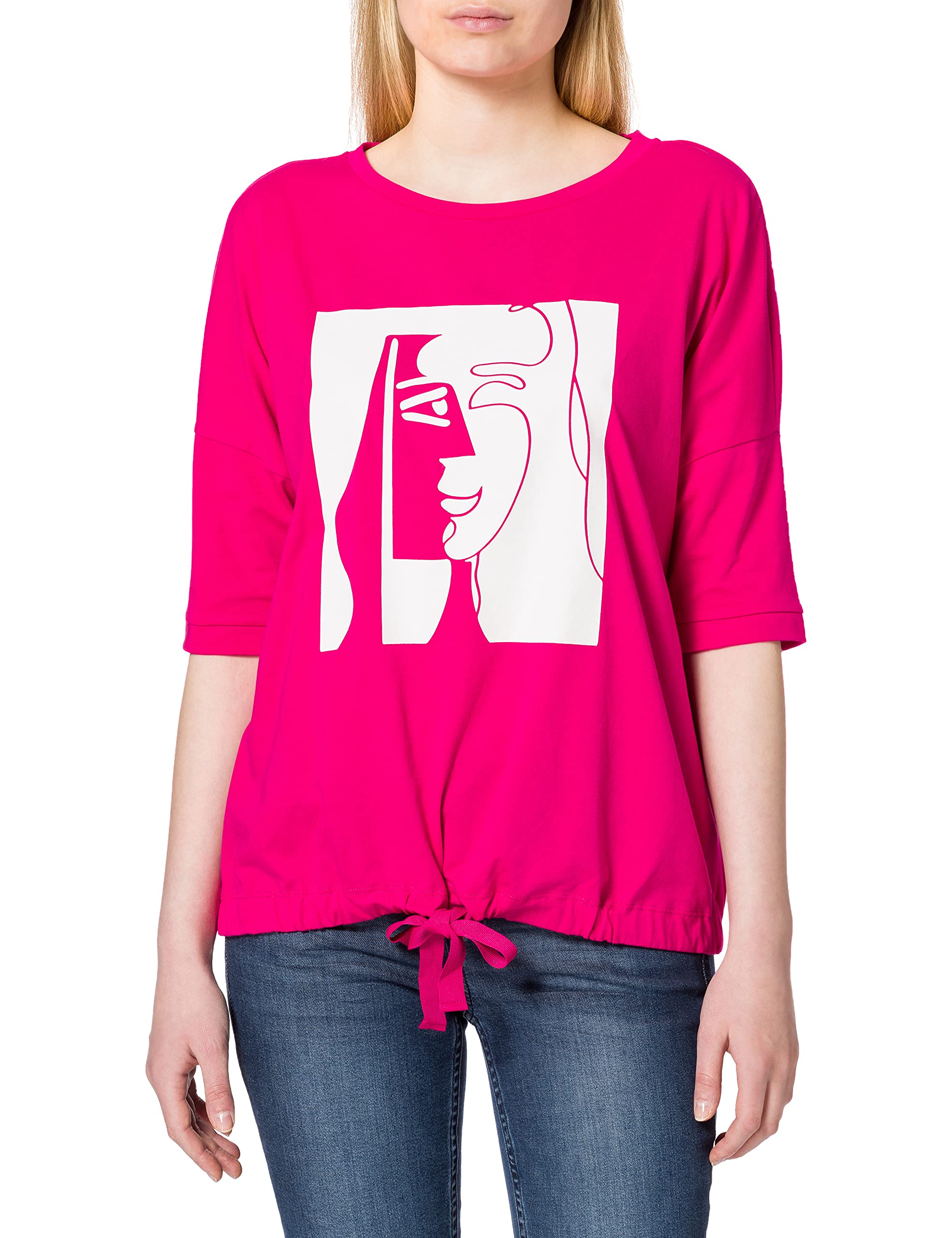 comma-t-shirt-damen-frontprint-shirt-pink-gr-e-40 image 1
