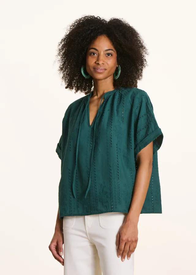 la-f-e-marabout-e-felina-bluse-gr-n-stickerei-gr-38 image 1
