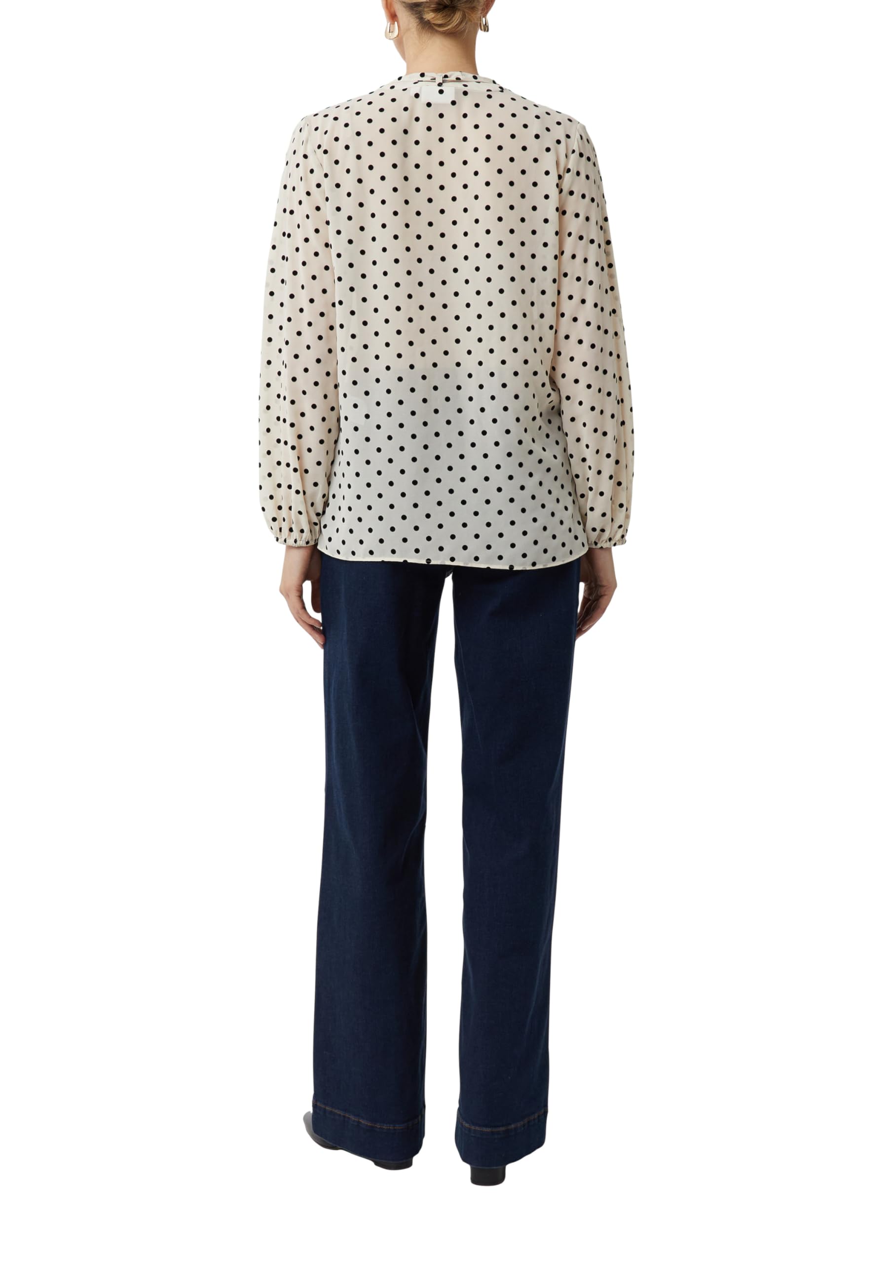 comma-schluppenbluse-langarm-chiffon-polka-dot-flock image 2