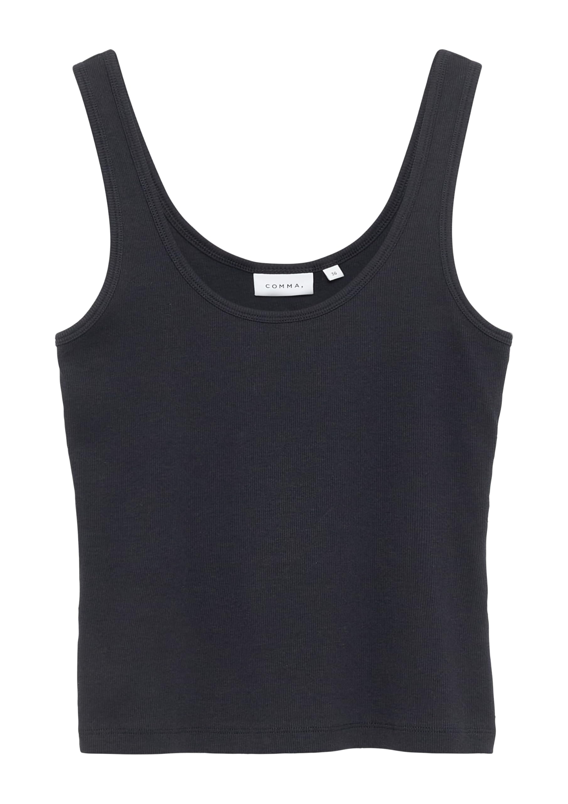 comma-ripp-tanktop-v-ausschnitt-rmellos-schmal image 3