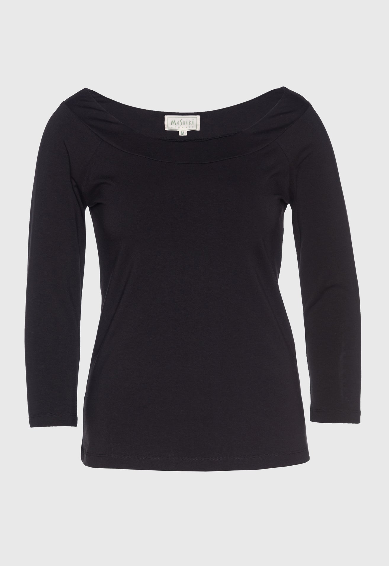 moshiki-s25top-g3-halbarm-top-bio-baumwolle-schwarz image 1