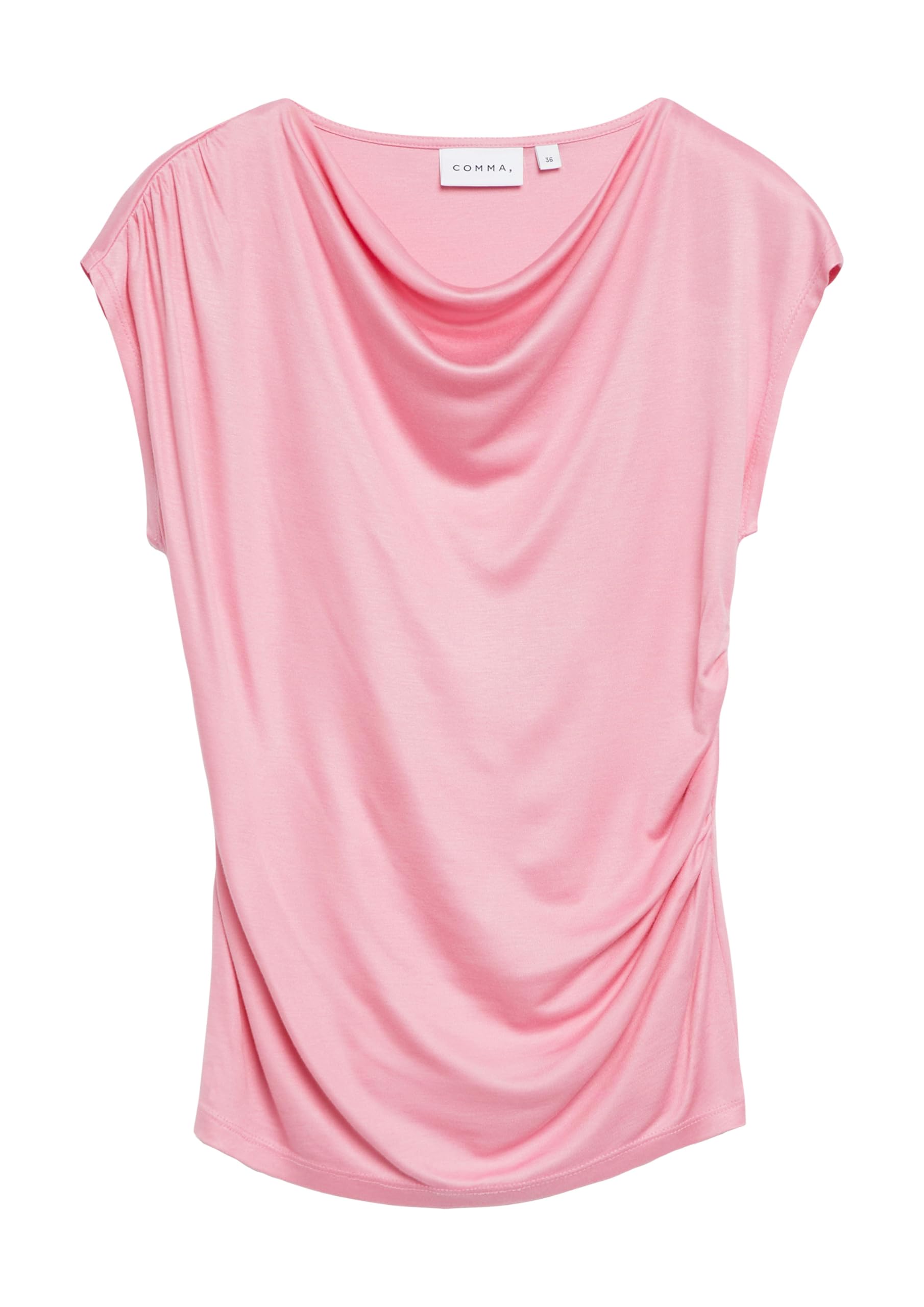 comma-tops-t-shirt-tailliert-gr-e-36-jersey-rosa-falte image 3