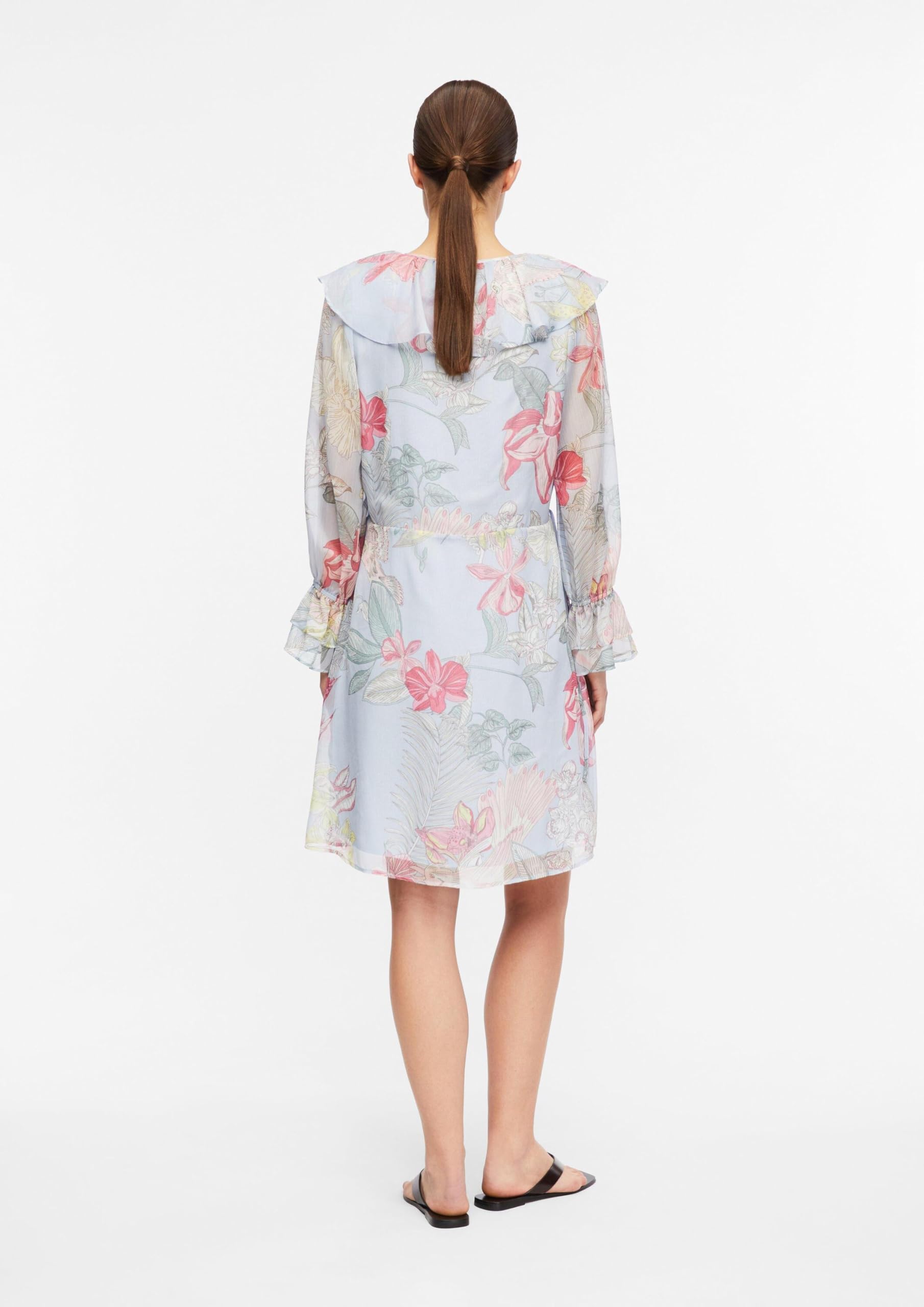 comma-kleid-v-ausschnitt-volants-relaxed-fit-midi image 7