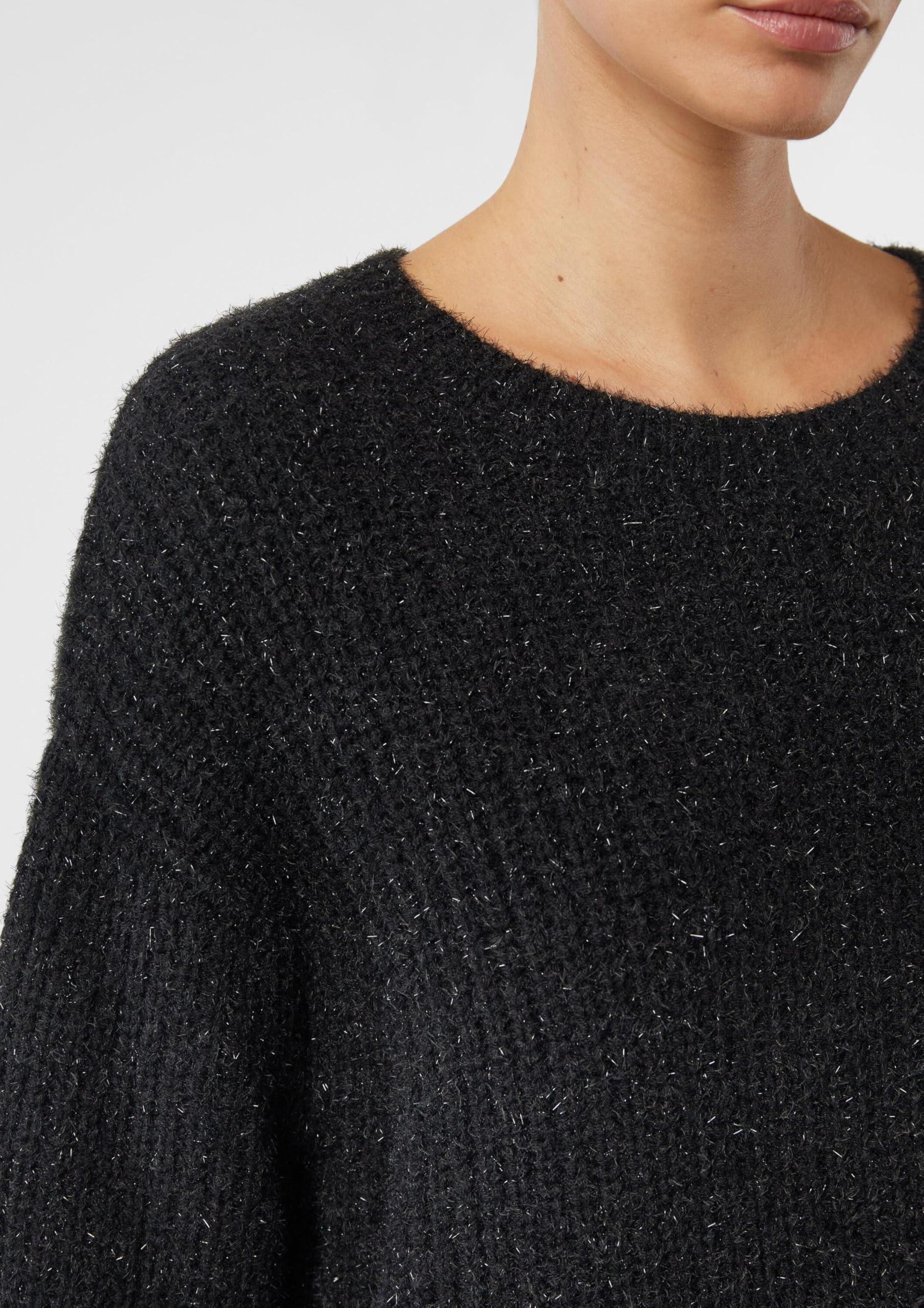 comma-pullover-relaxed-fit-glitzergarn-gr-44-schwarz image 4