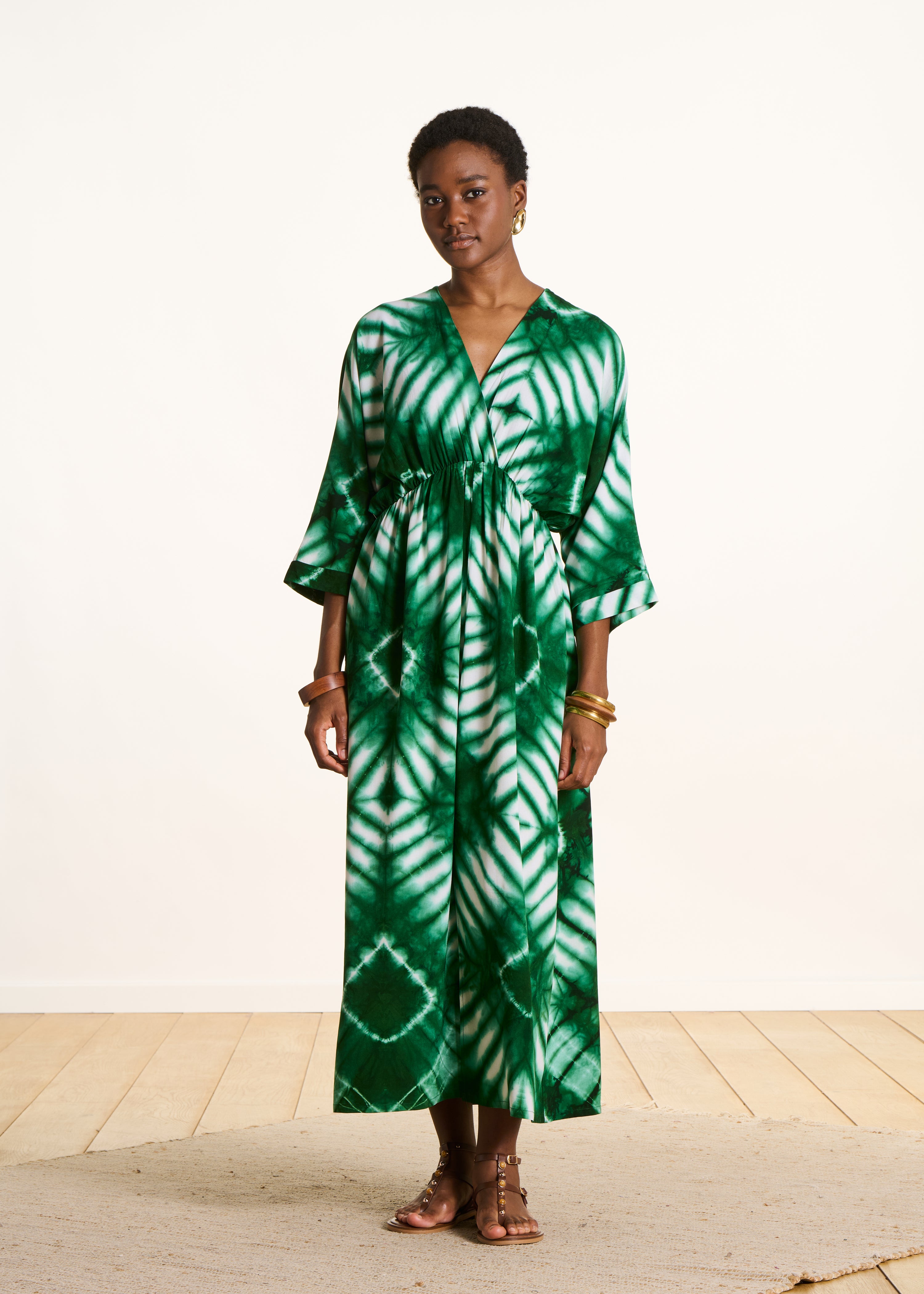 la-f-e-marabout-e-dacre-maxikleid-gr-n-print-gr-36 image 2